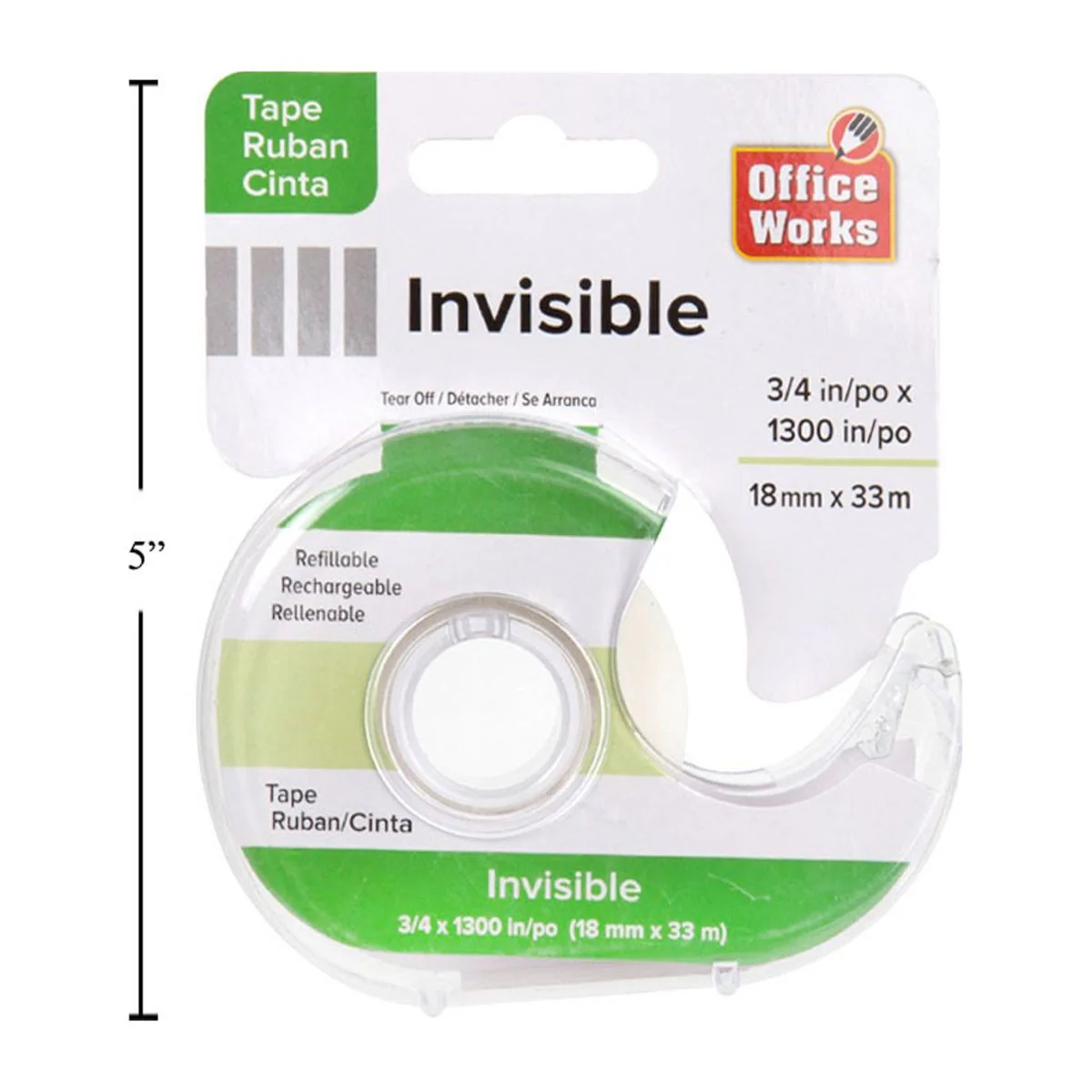 Cinta Pegante Invisible Con Dispensador 3/4 "X 1300" - Image 3