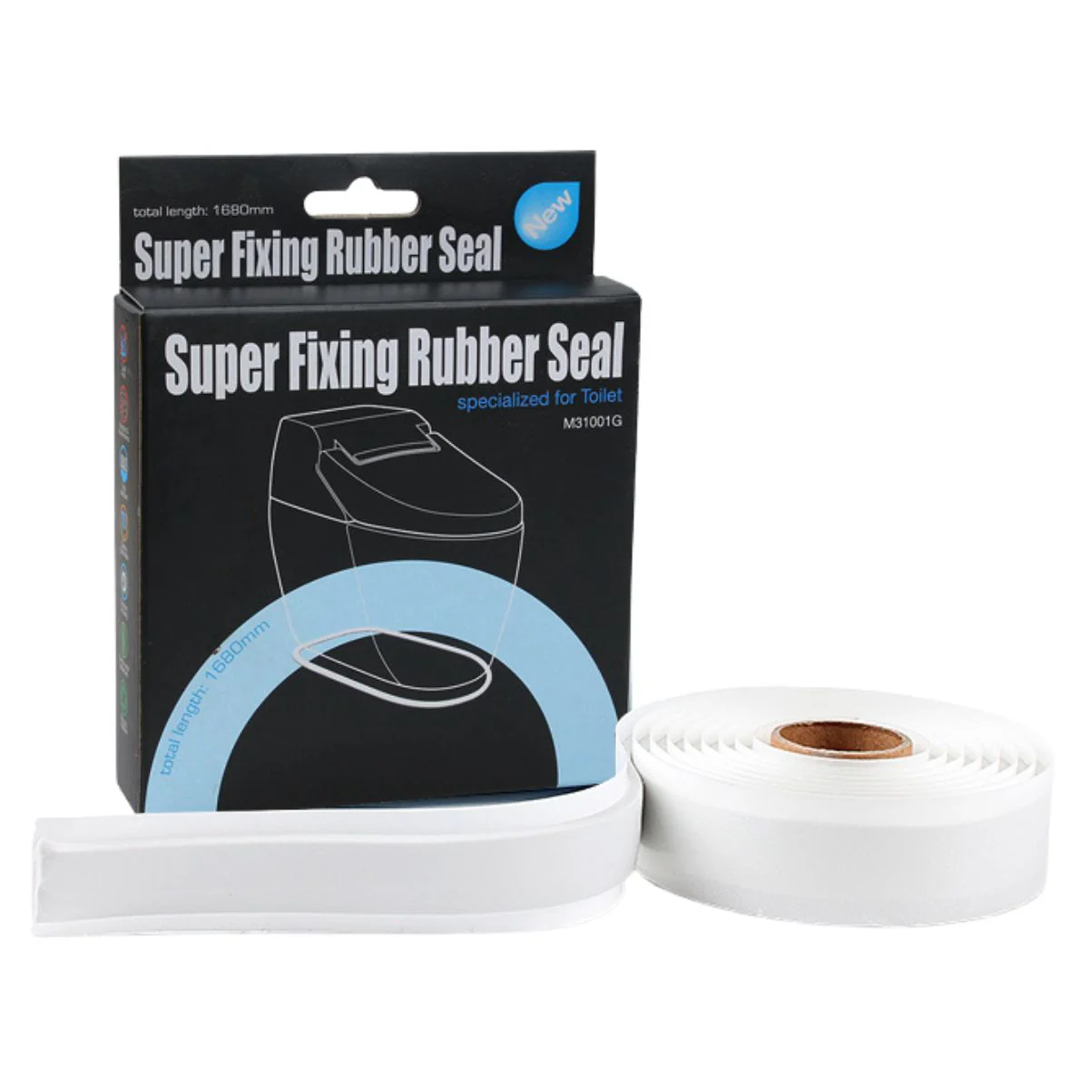 Cinta Selladora Impermeable Adhesiva Para Inodoros Y Lavamanos Baño Goma Flexible Antifugas De 1680Mm. - Image 4