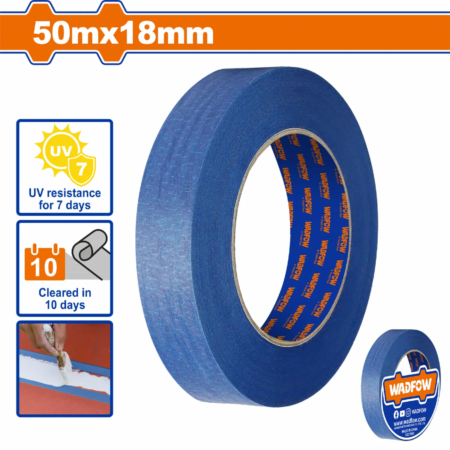 Cintas De Pintor Azul Espesor: 0.14Mm. Fácil De Pegar Y Despegar. Ideal Para Enmascarar. Tape Para Pintar - Image 3