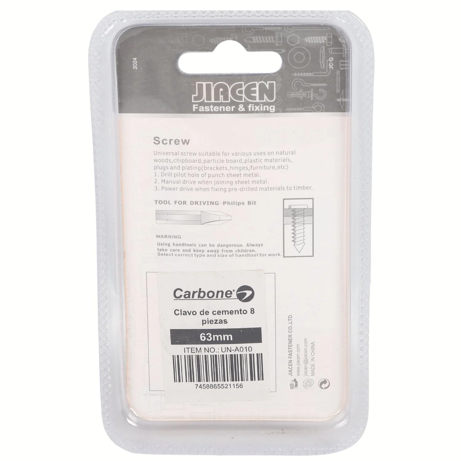 Clavos De Cemento 63Mm Punta Afilada Hierro Resistente Ideal Para Concreto Set 8 Piezas. - Image 2
