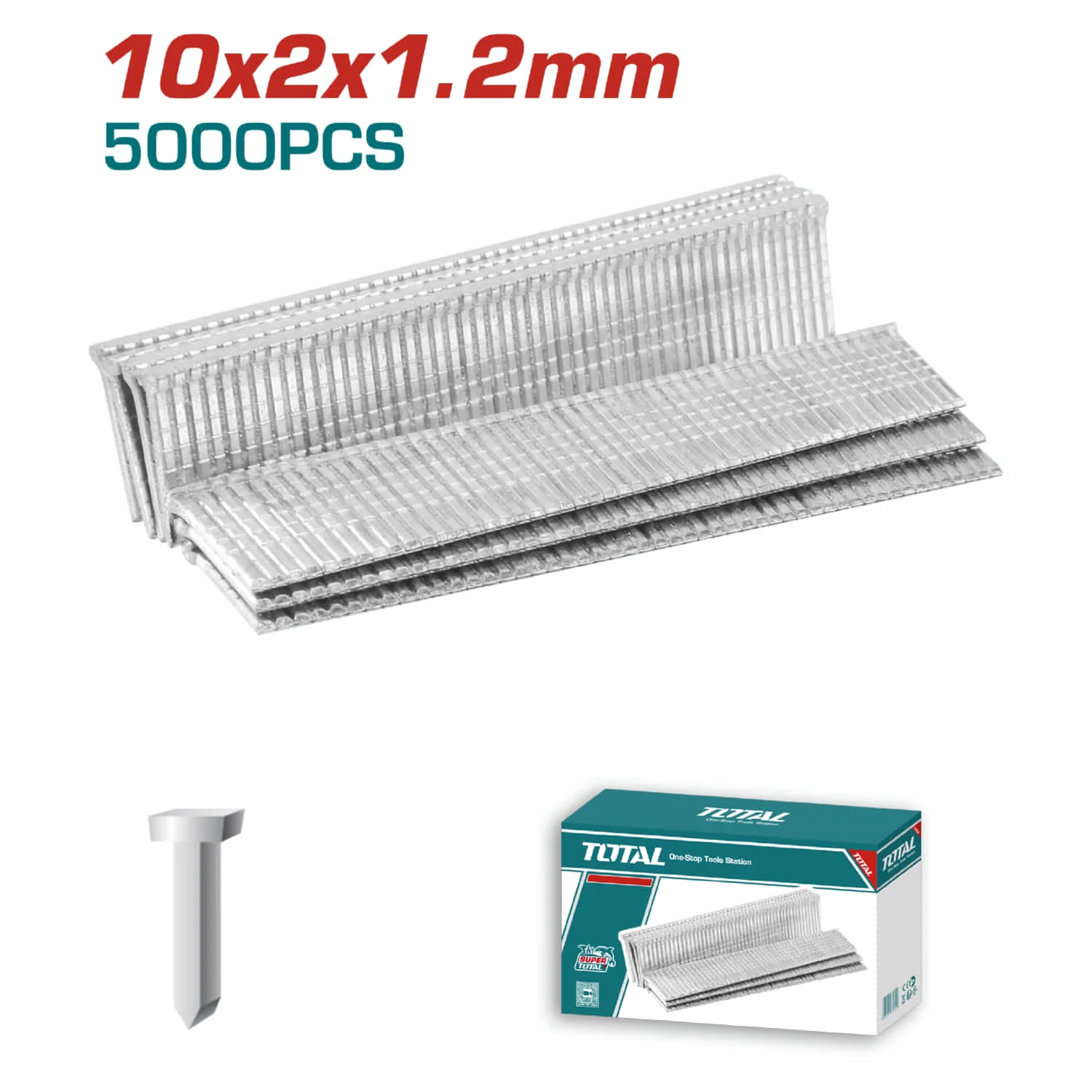 Clavos Para Clavadora De Aire 10Mm 5000 Pzas Por Caja. Apto Para THT31143, THT31146