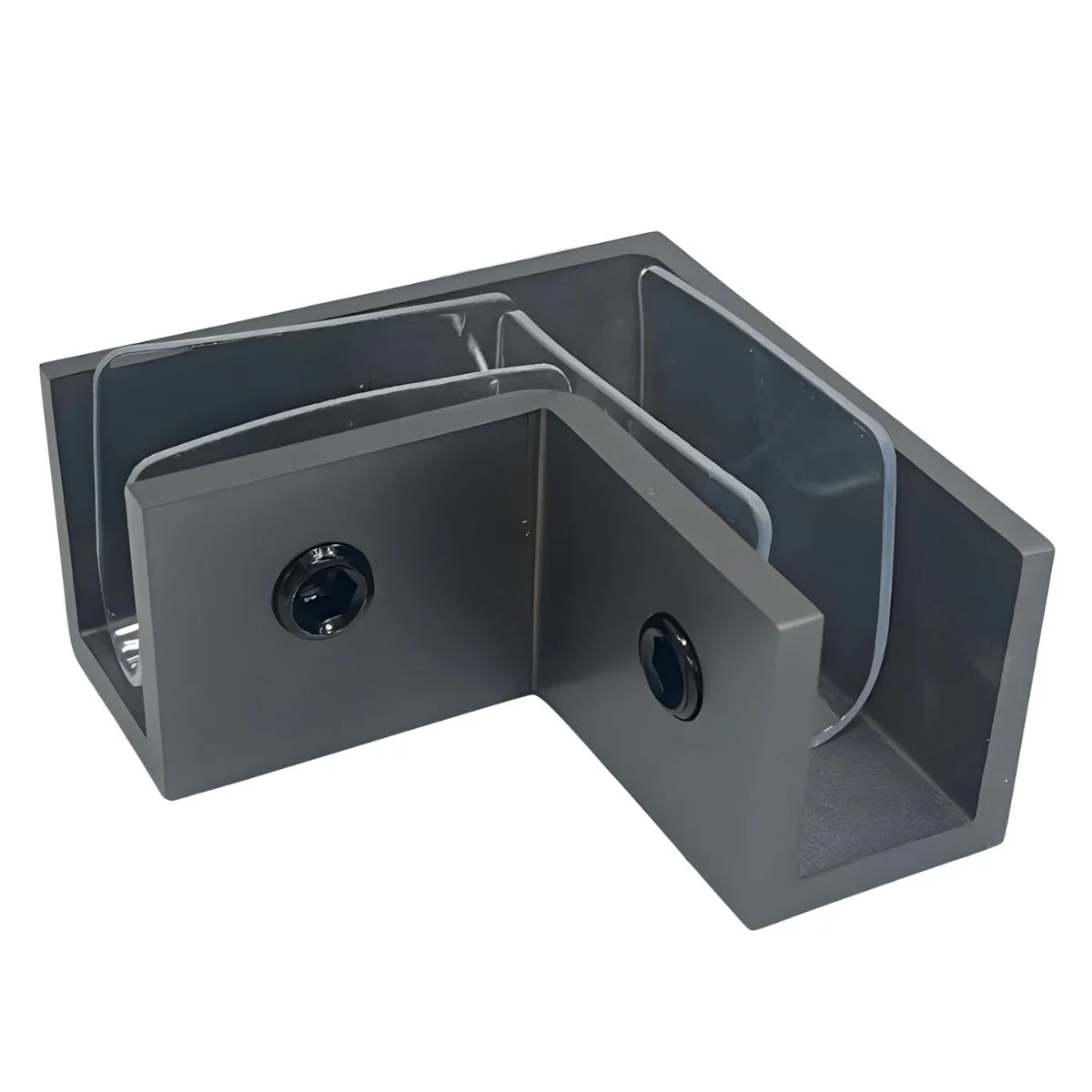 Clip De Vidrio Para Esquinas 90Grados 10  Mm Inoxidable Negro Satinado 304SS PVD - Image 3