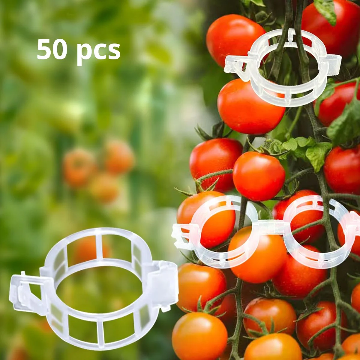 Clips De Jardinería. Sujetadores Para Plantas (Set De 50 Piezas) Ganchos De Soporte 1.18” Reutilizables. Ideales Para Jardines Y Cultivos.