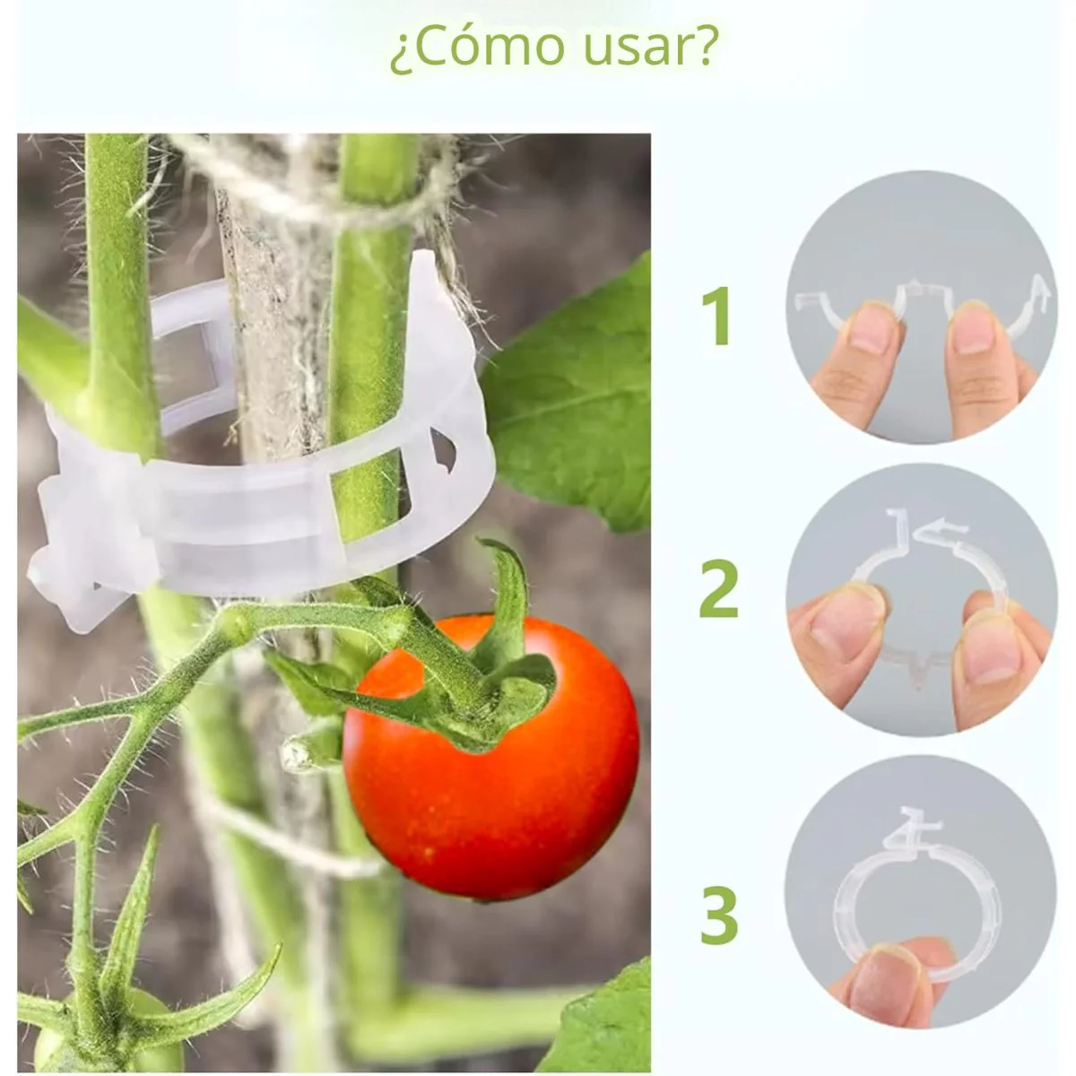 Clips De Jardinería. Sujetadores Para Plantas (Set De 50 Piezas) Ganchos De Soporte 1.18” Reutilizables. Ideales Para Jardines Y Cultivos. - Image 2