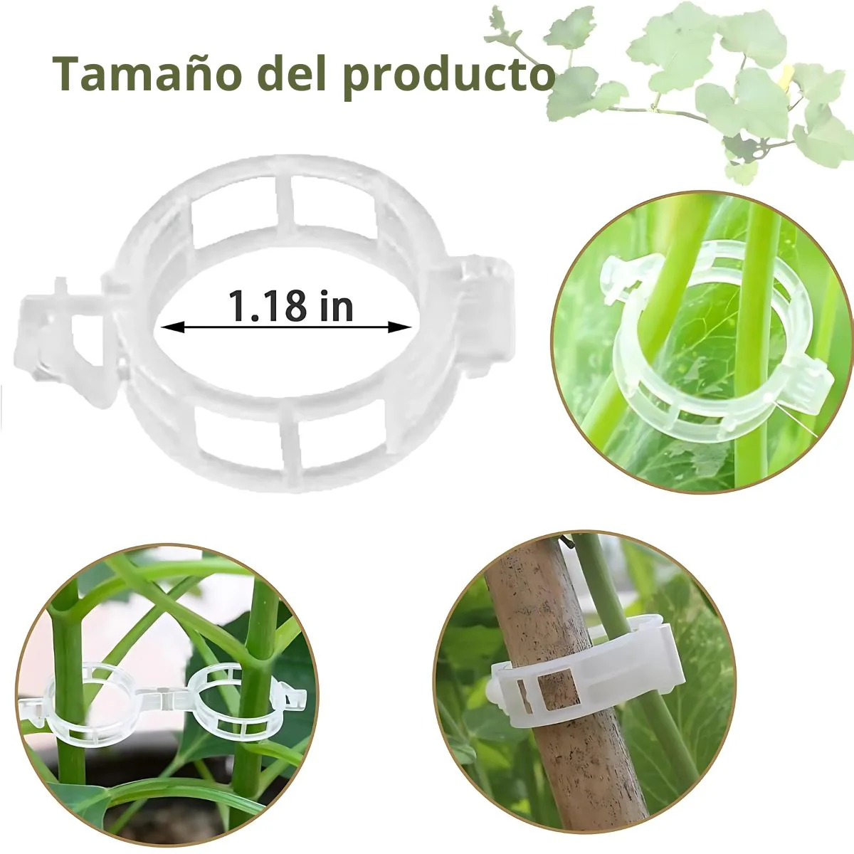 Clips De Jardinería. Sujetadores Para Plantas (Set De 50 Piezas) Ganchos De Soporte 1.18” Reutilizables. Ideales Para Jardines Y Cultivos. - Image 3