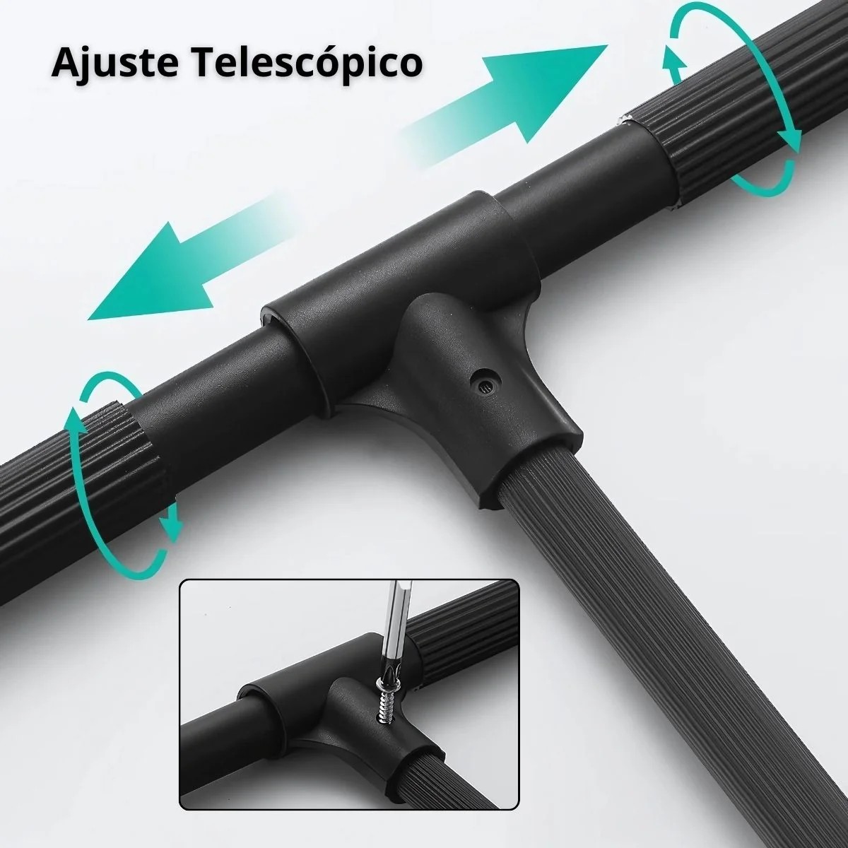 Closet Tubo Con Sistema De Elevación Ajustable 70-93Cm (27.5”-36”). Color Negro Barra De Ropa Abatible Con Doble Buffer - Image 4