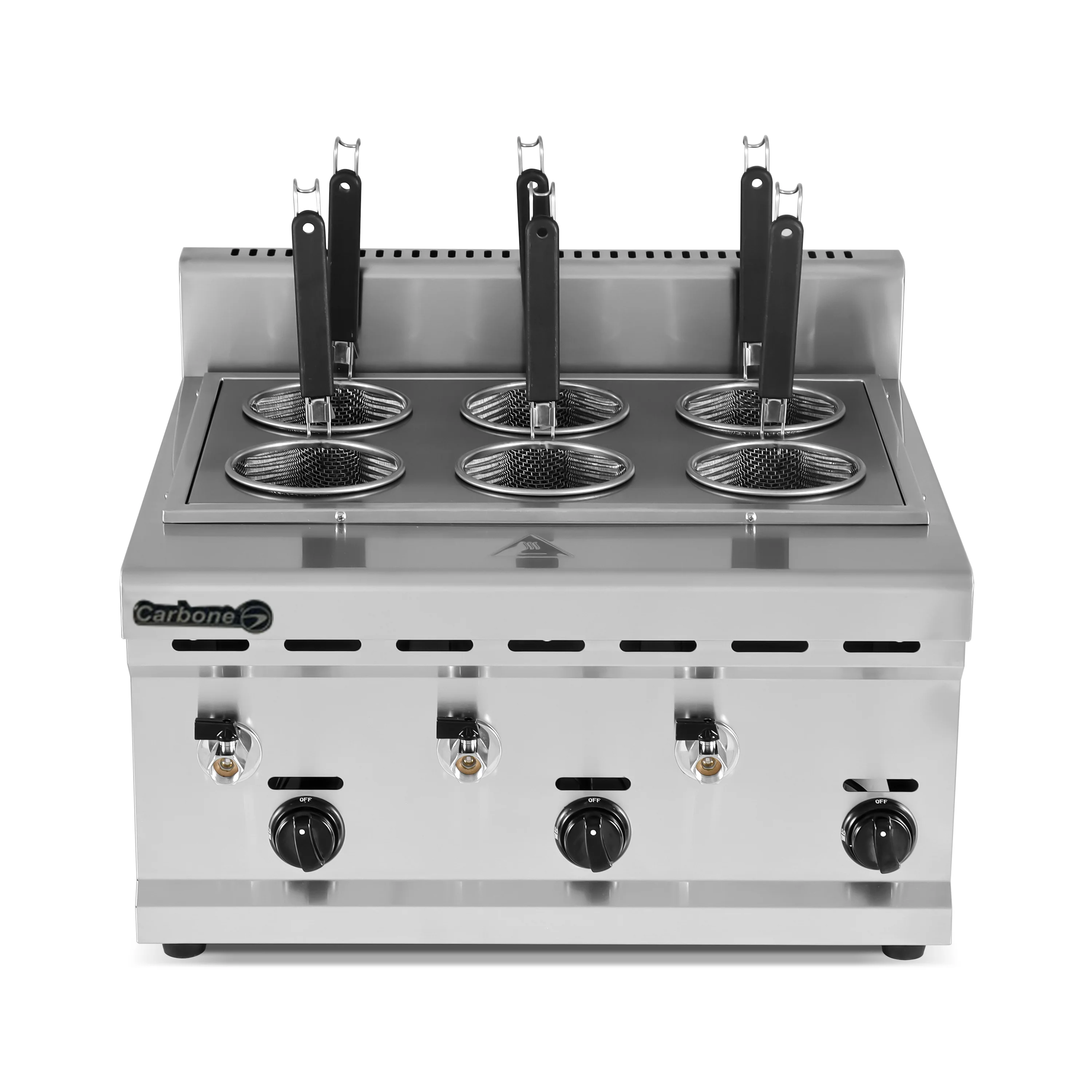 Cocinador De Pasta GAS 600*580*410 Mm LPG 2800Pa. Consumo 1.01 Kg/H. Con Grifos. Para 6 Porciones
