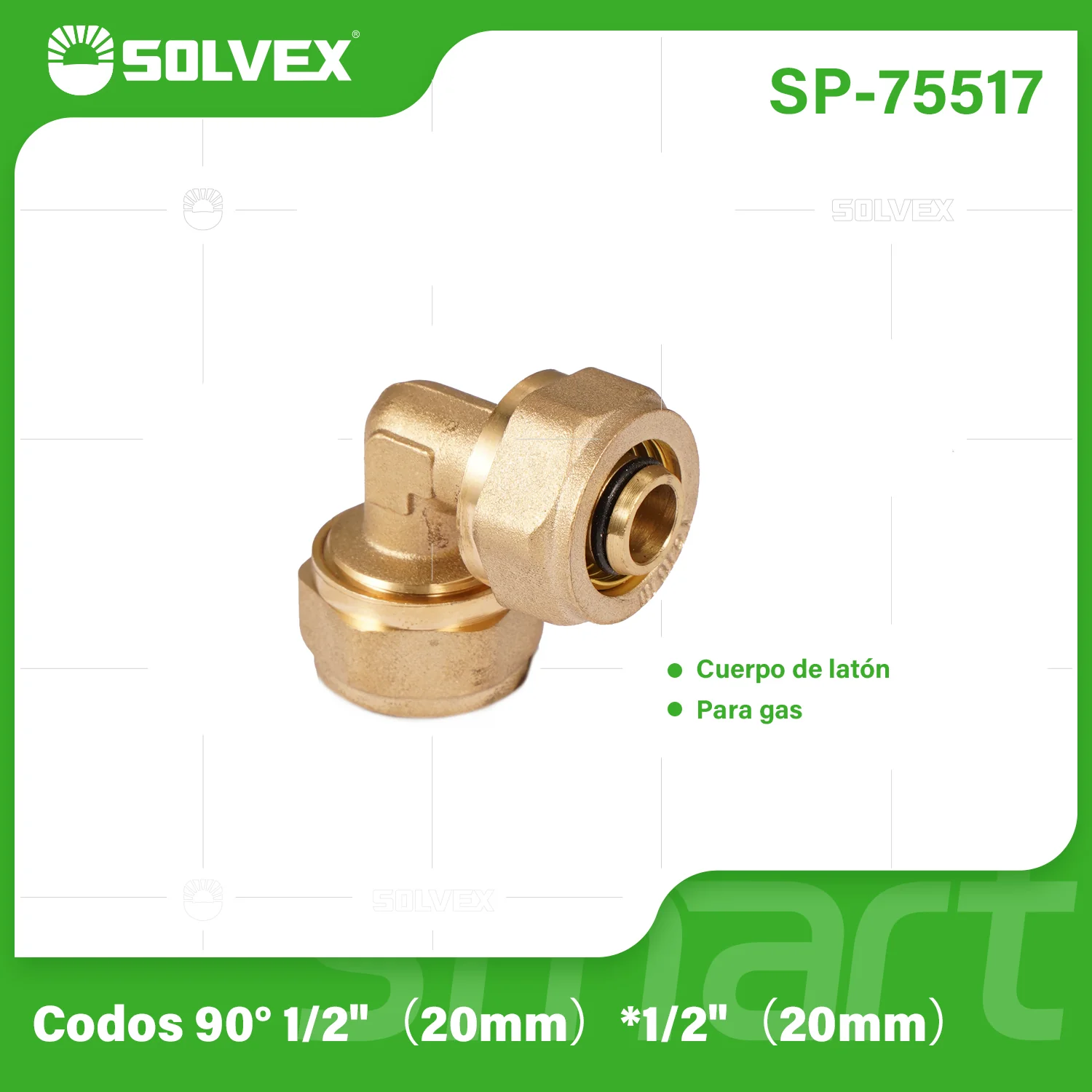 Codo De Compresión 90° 1/2" En Latón. Conector Angular Para Tuberías De Gas Y Agua (20Mm).
