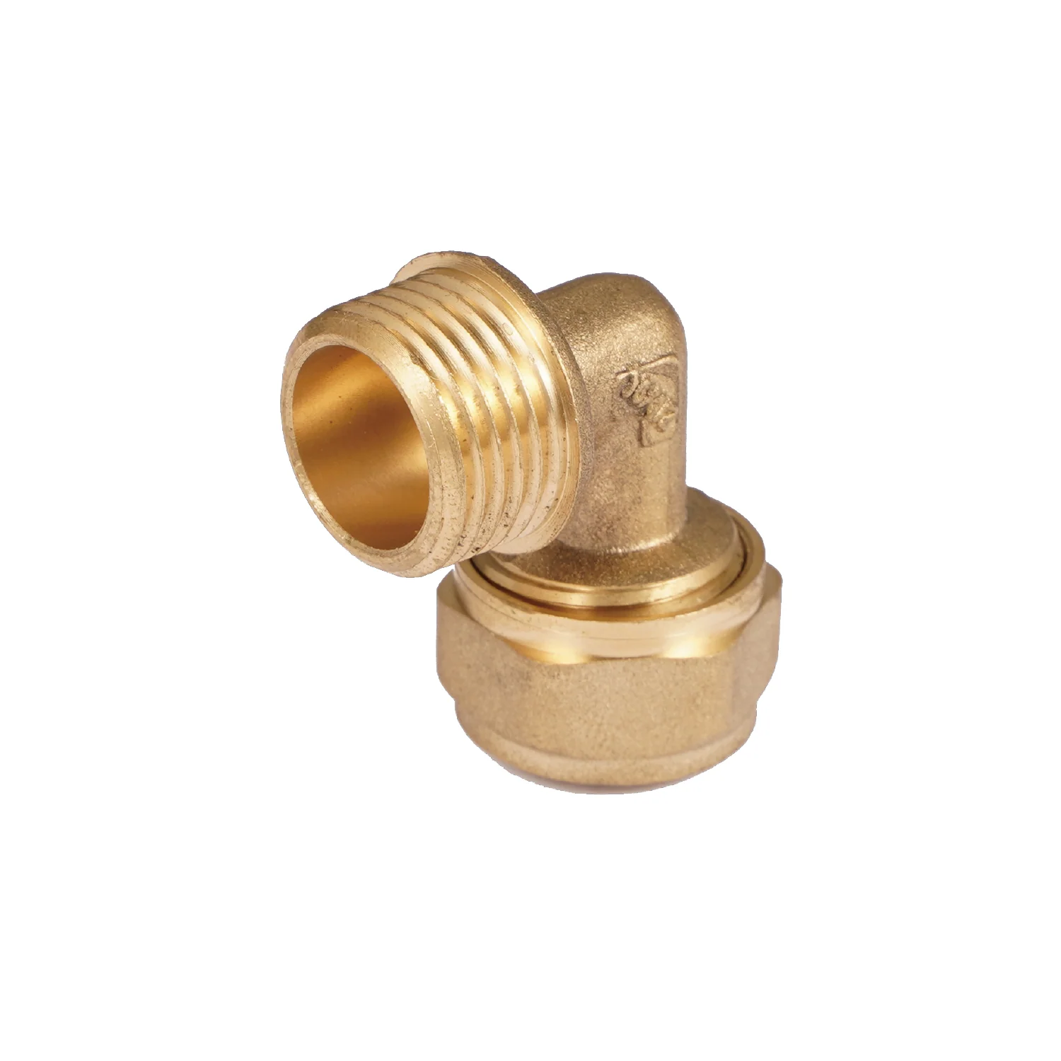 Codo De Compresión 90° 3/4" En Latón. Rosca Macho (20 Mm X M3/4") Conector Para Agua Y Gas. - Image 2