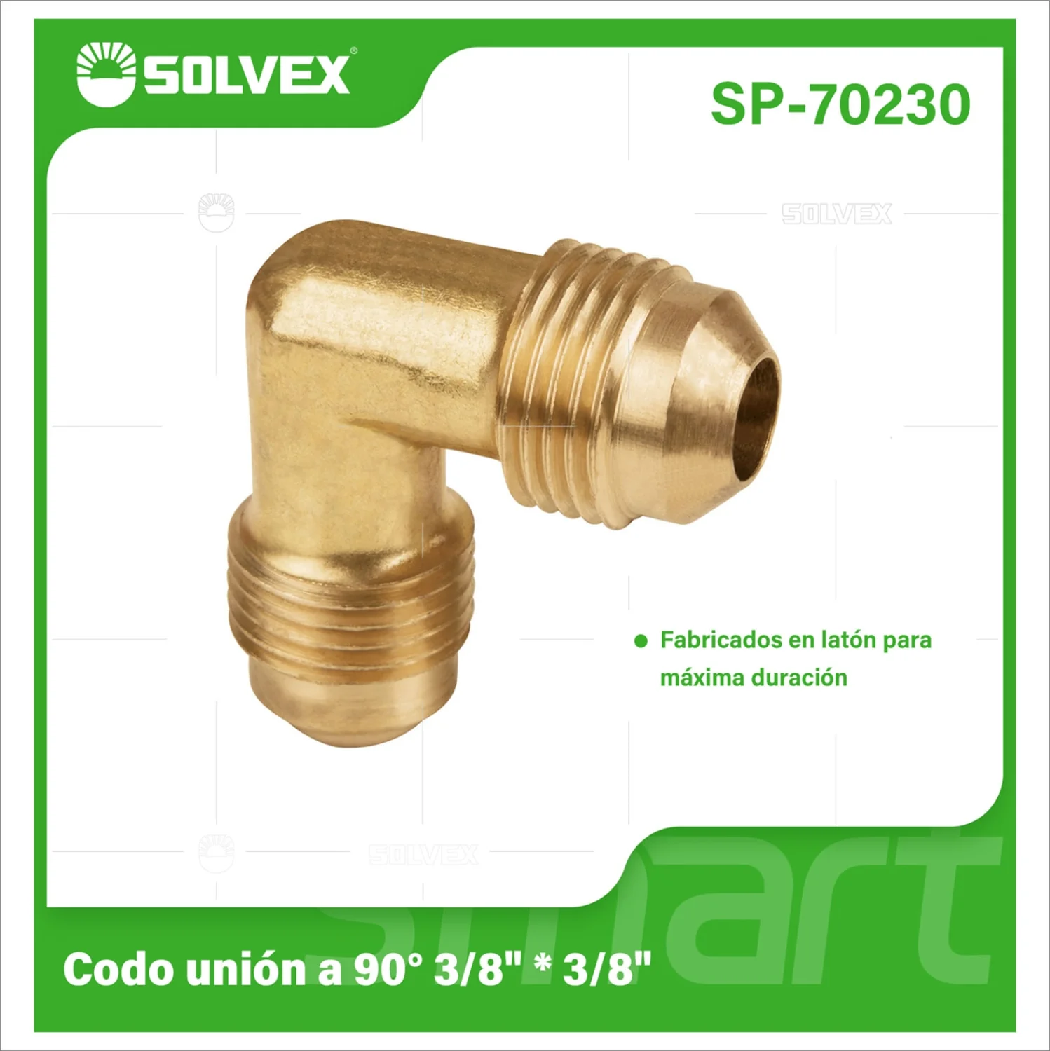 Codo Unión 90° 3/8" X 3/8" NPT De Latón. Conector Para Gas Y Plomería.