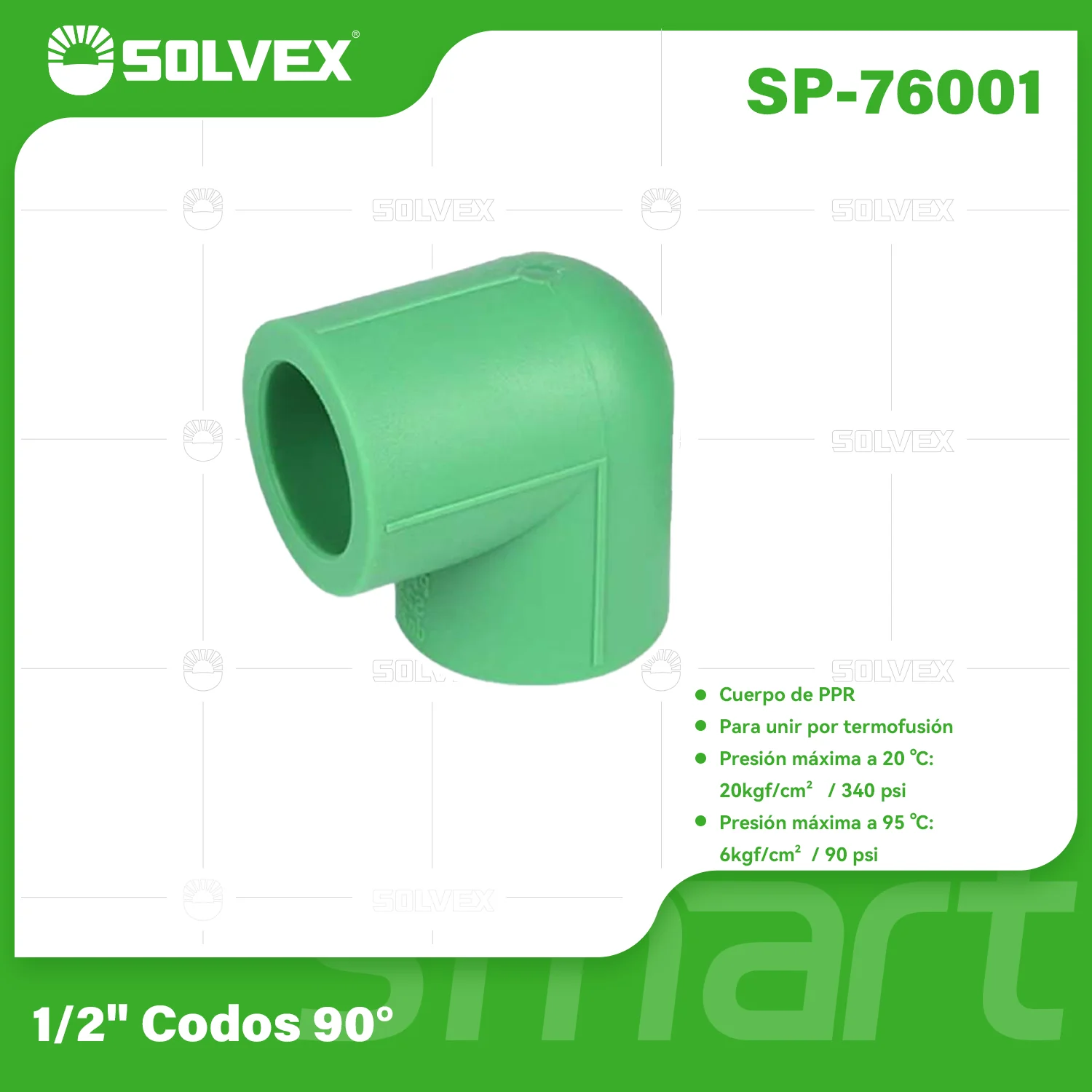 Codos PPR 90°. Conectores Termofusión Para Agua Fría Y Caliente. Alta Presión. - Image 2