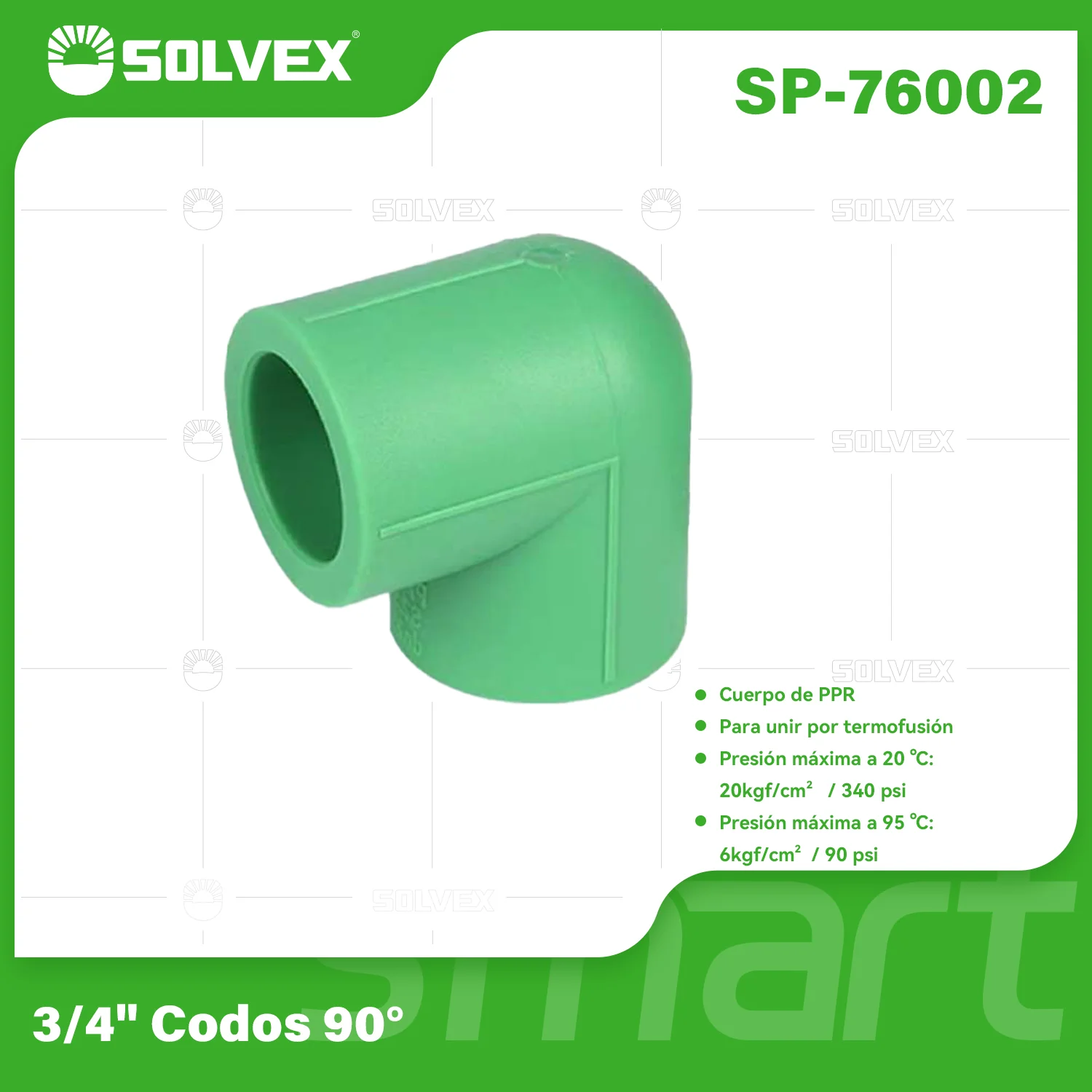 Codos PPR 90°. Conectores Termofusión Para Agua Fría Y Caliente. Alta Presión. - Image 3