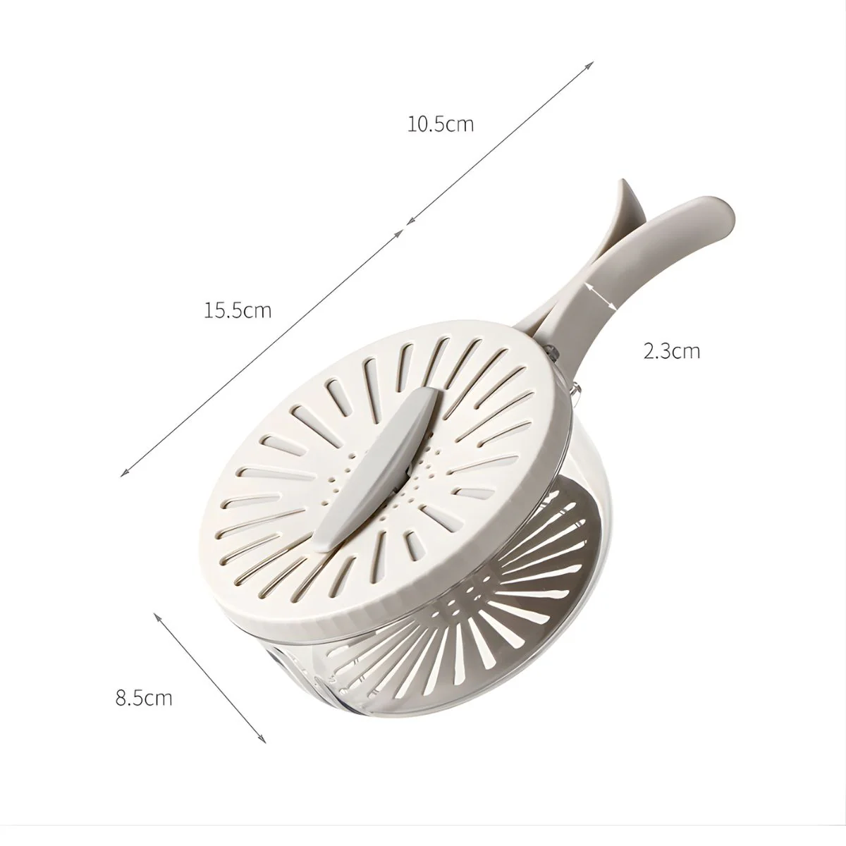 Colador Escurridor Multifuncional Con Tapa Giratoria. Recipiente Para Lavar Y Almacenar Alimentos. Color Blanco. - Image 6