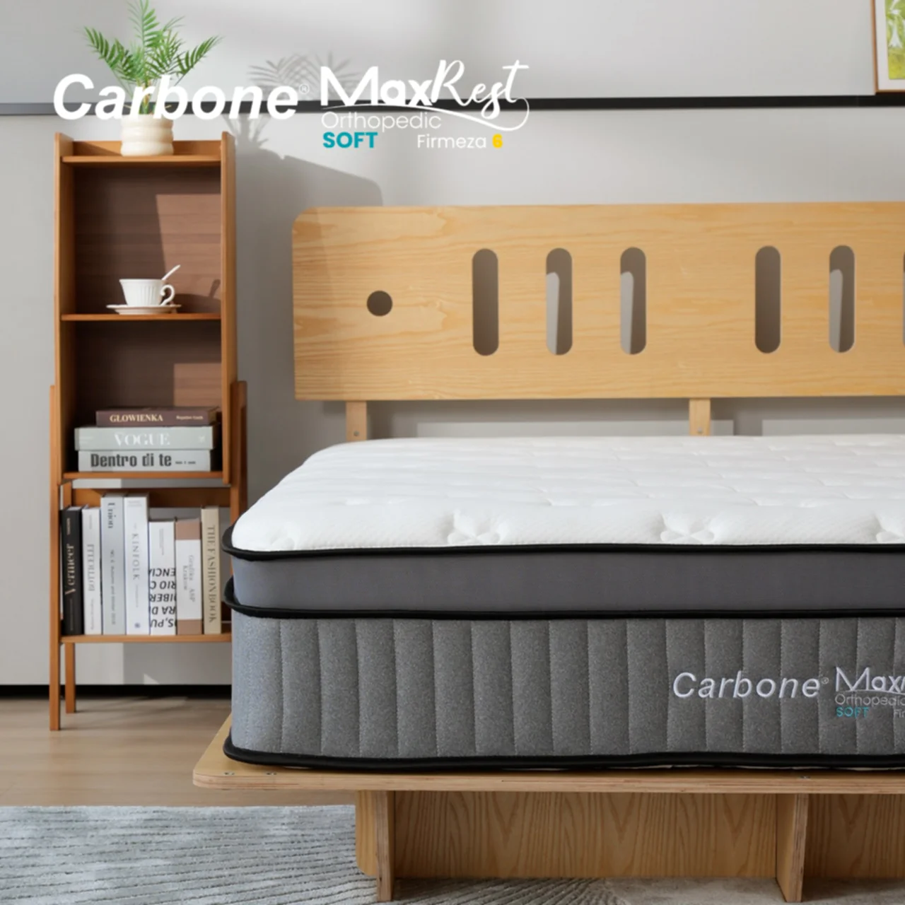 Colchones Ortopédicos Firmeza 6 Carbone Max Rest Empacados Al Vacío Pillow Top Colchón Calidad Hotelera Memory Foam Con Resortes 32Cm Espesor (12.6") - Image 4