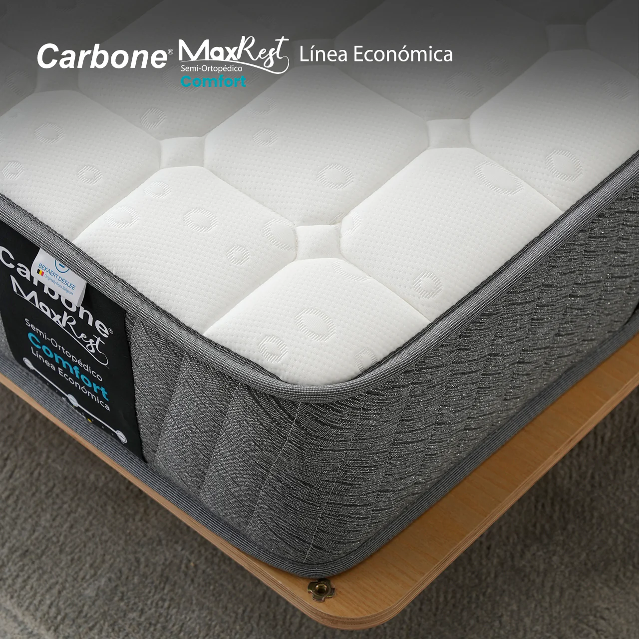 Colchones Semi-Ortopédicos Empacados Al Vacío Max Rest. Línea Económica Con Resortes, 23Cm (9") Espesor. Textil Bekaert Deslee Original De Belgica Nivel De Firmeza 5. - Image 3