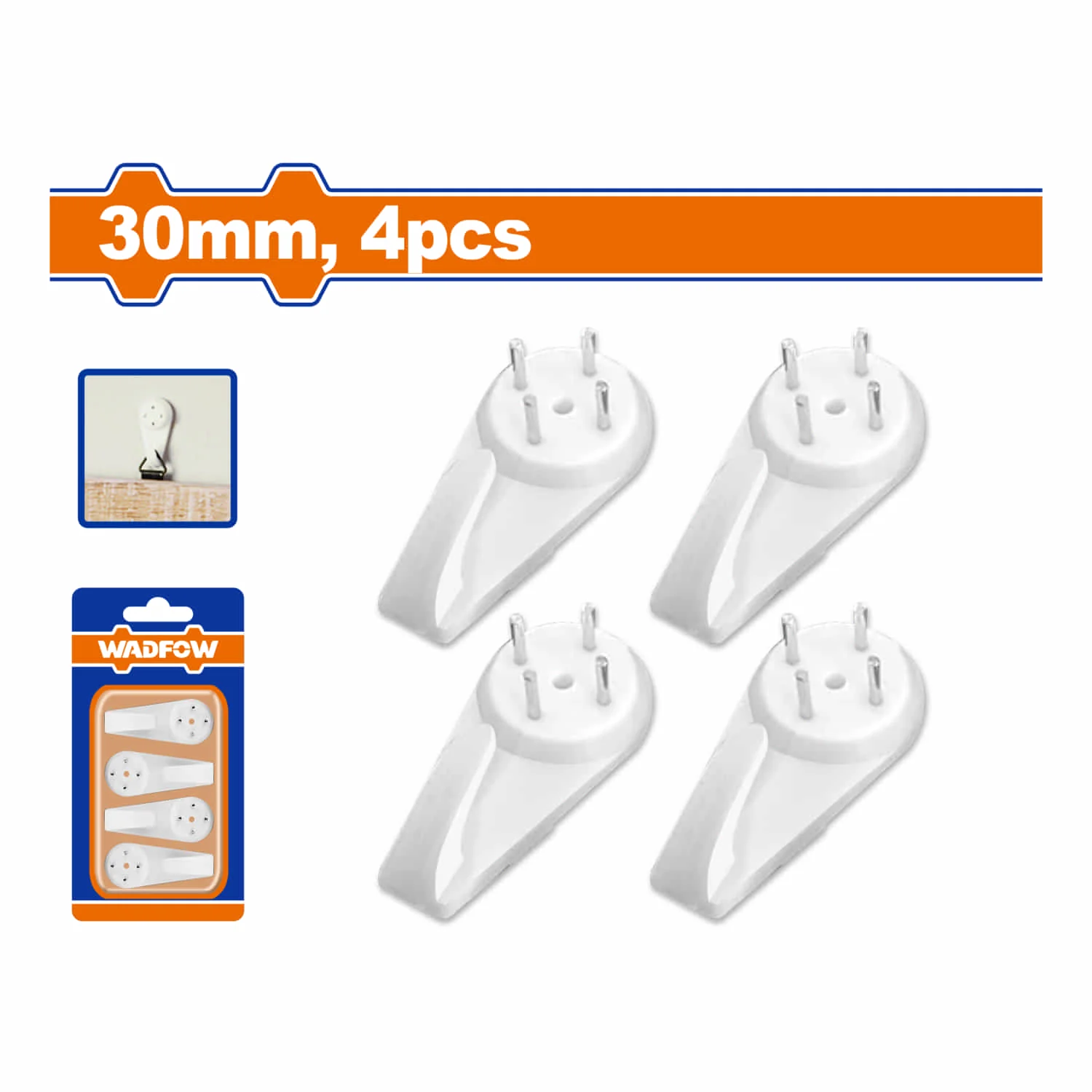 Colgador Gancho De Pared. Colgadores De Pared Dura ABS. 30Mm Set De 4 Piezas. - Image 2