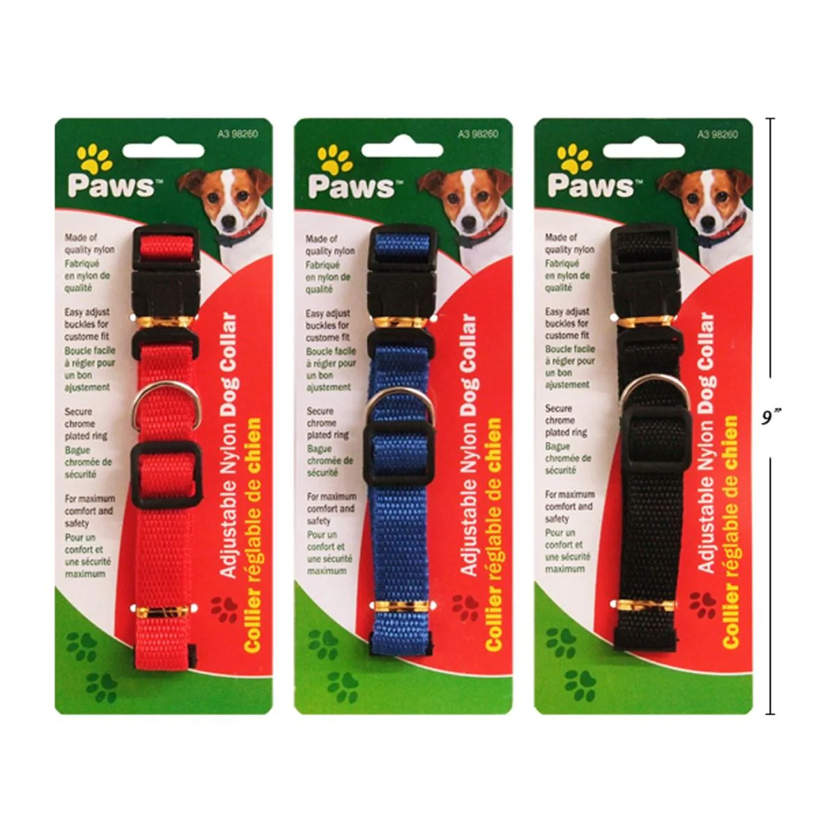 Collar Ajustable De Nailon Para Perro (Viene En Colores Variados Al Azar)  (1Pza) - Image 5