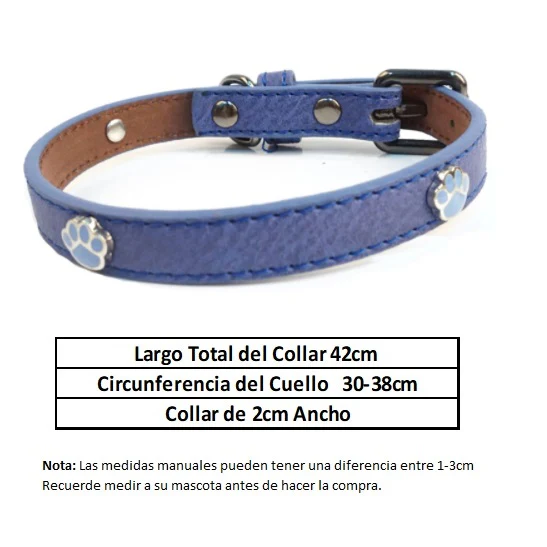 Collar De Cuero Para Mascotas, 2Cm Ancho. - Image 4