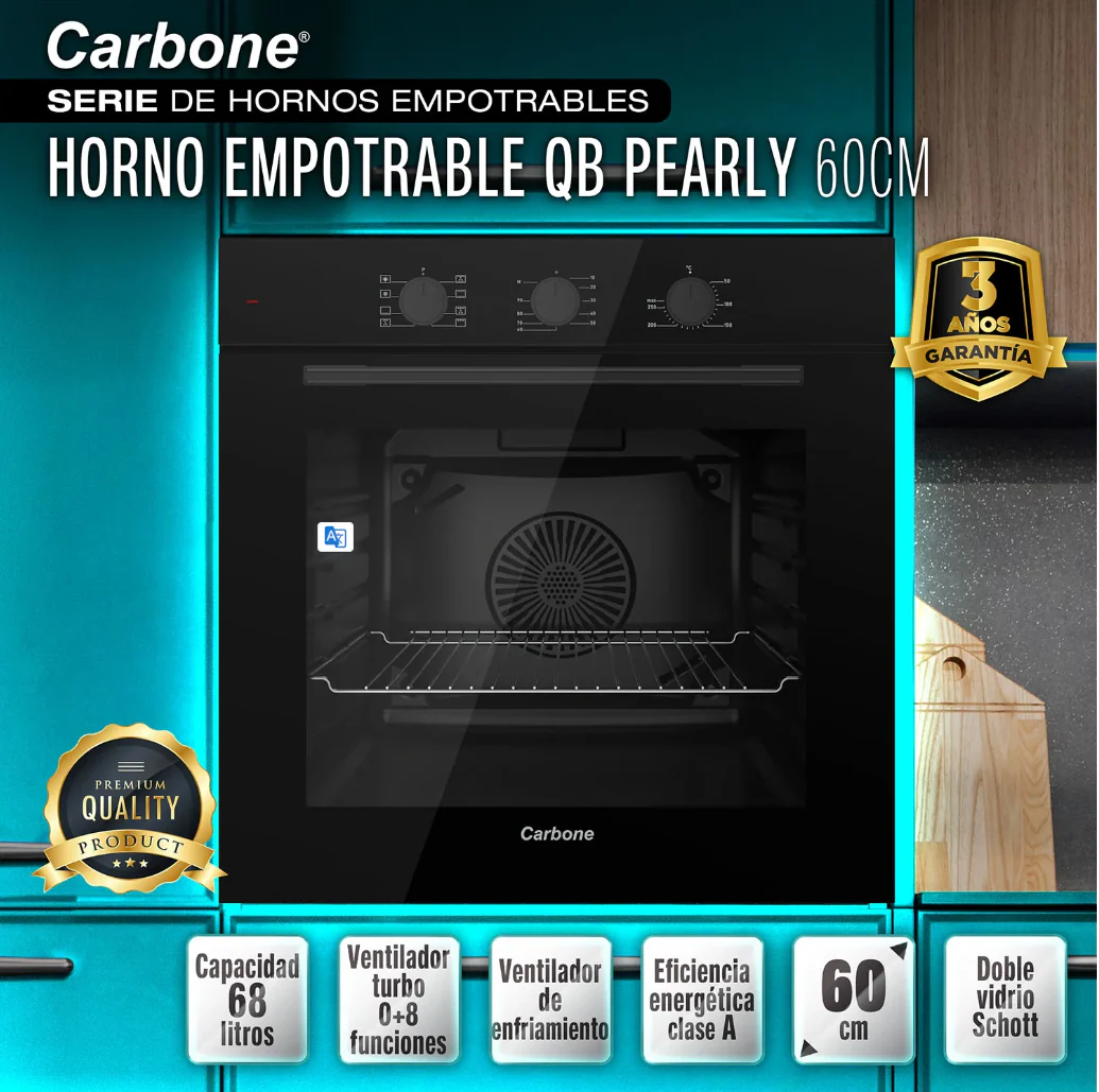 Combo Empotrables Cocina Carbone Campana 60cm + Estufa 76cm + Horno 60 cm ( Solo online ) (No aplica tienda Fisica) Envio gratis a todo el pais - Image 3