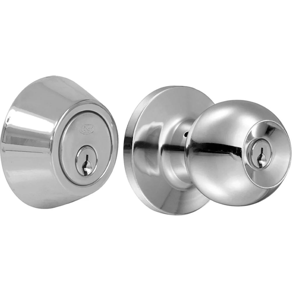 Combo Pomo Bola Y Cerrojo Doble, Acero Inoxidable Lock - Image 2