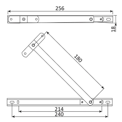 Compas Limitador De Acero Inoxidable AISI 304 Para Ventana Abatible Y Proyectable. Canal Europeo. - Image 2