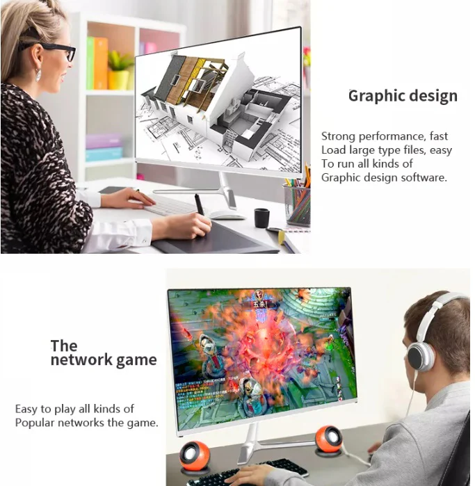 Computadora All In One Todo En Uno De Escritorio Intel I7 16GB RAM, 256GB SSD Pantalla Curva 27” WIN 11 Pro PC - Image 5