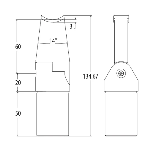 Conector De Baranda De 42.4Mm. 304 Satinado - Image 6