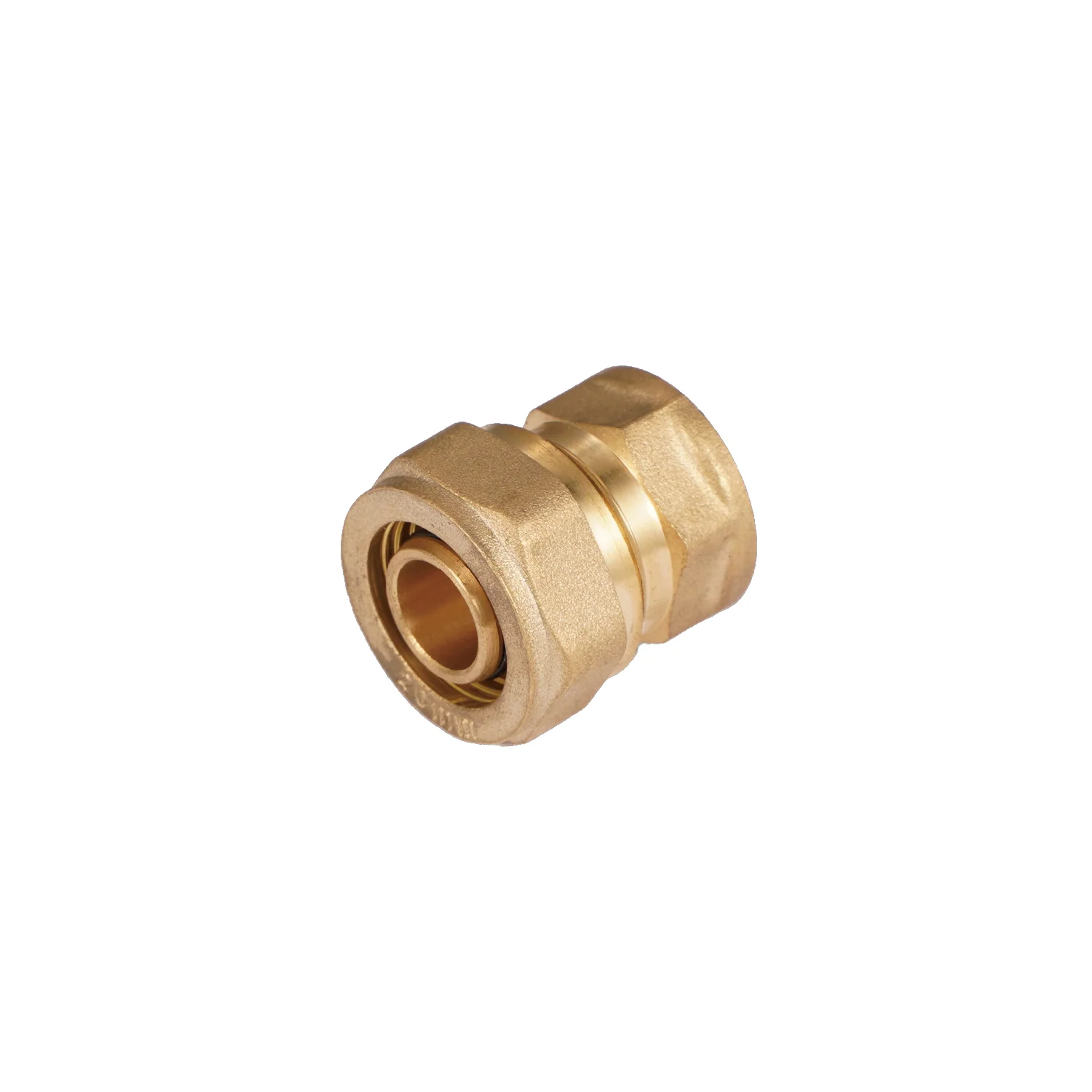 Conector De Compresión Roscado Hembra 1/2" NPT X 3/8" (16 Mm) En Latón. Unión Para Agua Y Gas. - Image 2