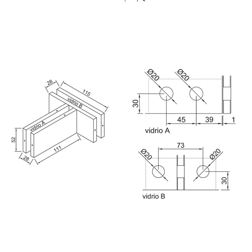 Conector Superior Con Aleta. Brillante - Image 2