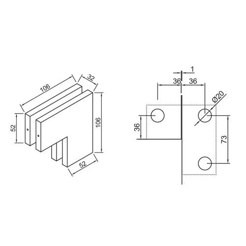 CONECTOR SUPERIOR EN L. SATINADA - Image 2