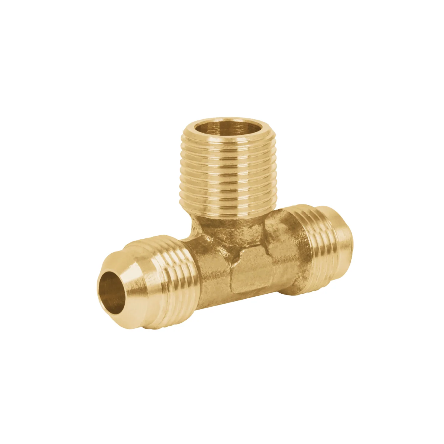 Conector Tipo T 3/8" Flare De Latón. Tee Terminal De 3 Vías Para Gas Y Plomería. - Image 2