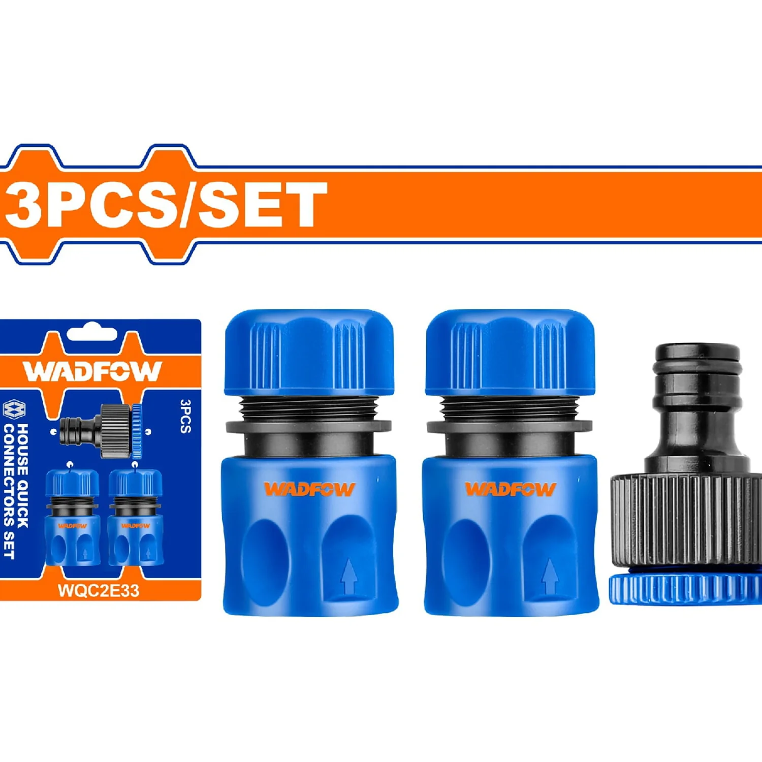 Conectores Rápidos De Manguera 1/2" Y 3/4" . Set De 3 Piezas. Incluye Conectores, Adaptadores Y Reductor. - Image 2