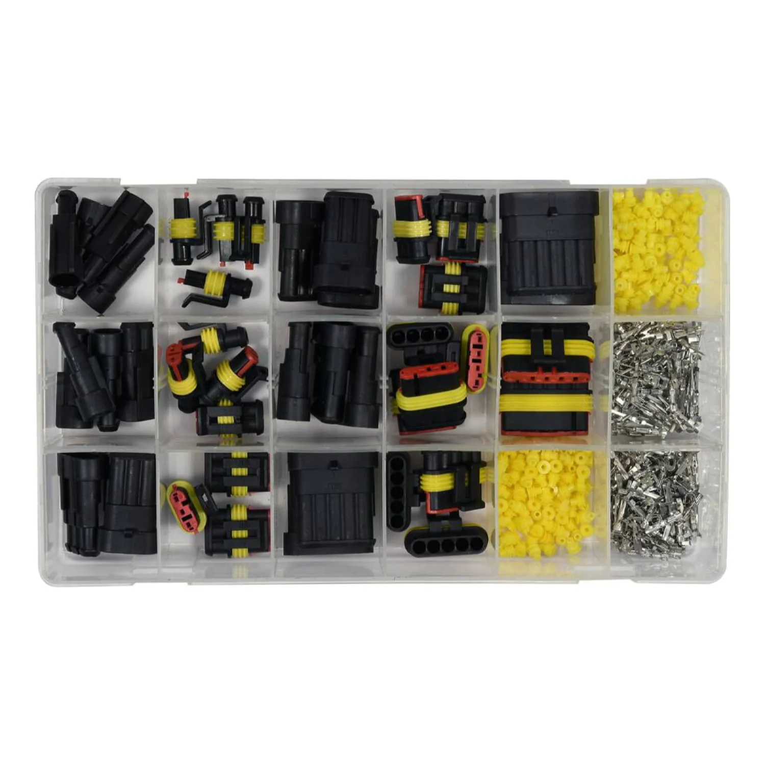 Conectores Superseal. Conectores Eléctricos Herméticos. Surtidos De 6 Tamaños. Set De 424 Piezas.