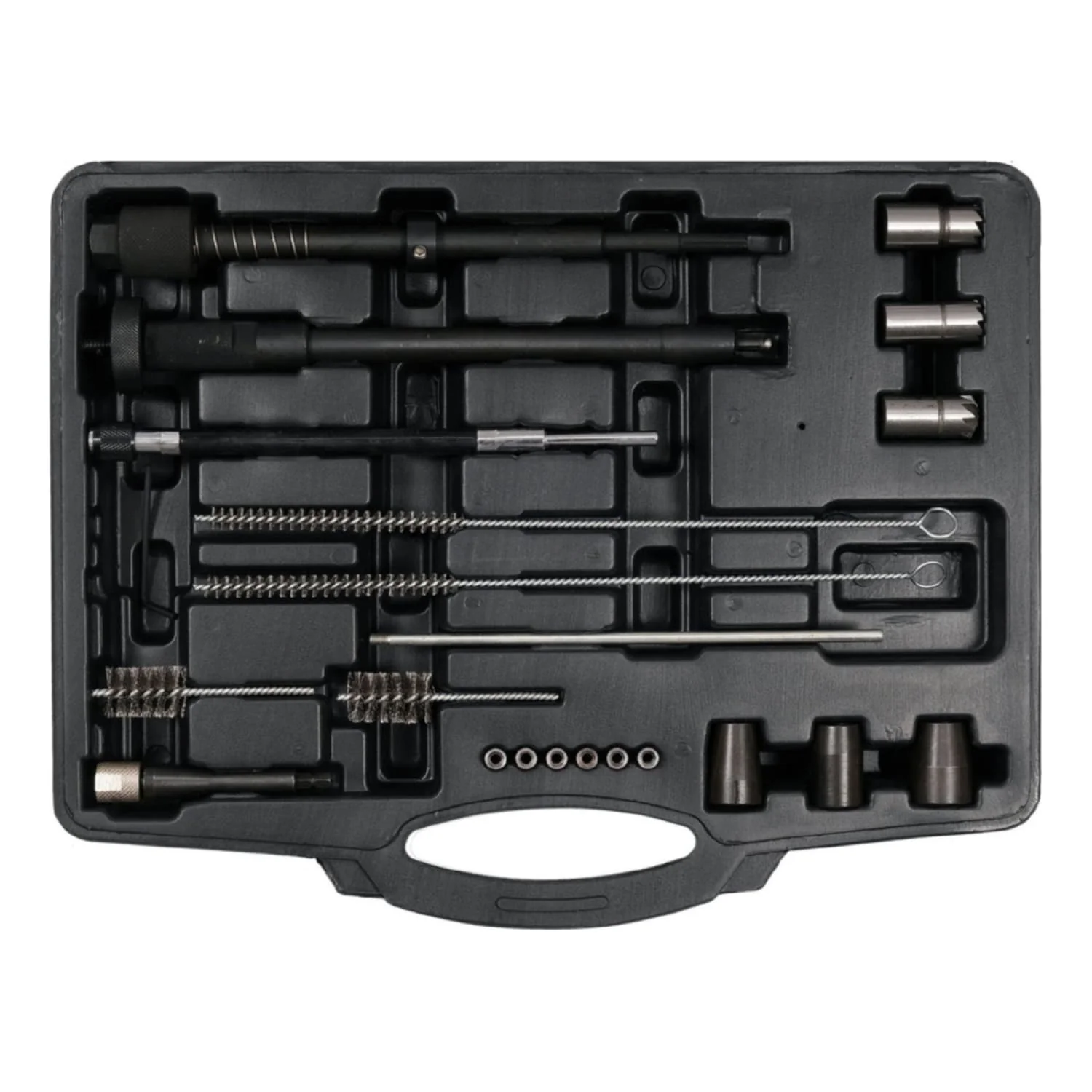 Conjunto De Limpieza De Asiento De Inyector Y Boca De Inspección. Para Limpiar Orificios De Bujías Incandescentes. Set De 21 Piezas.