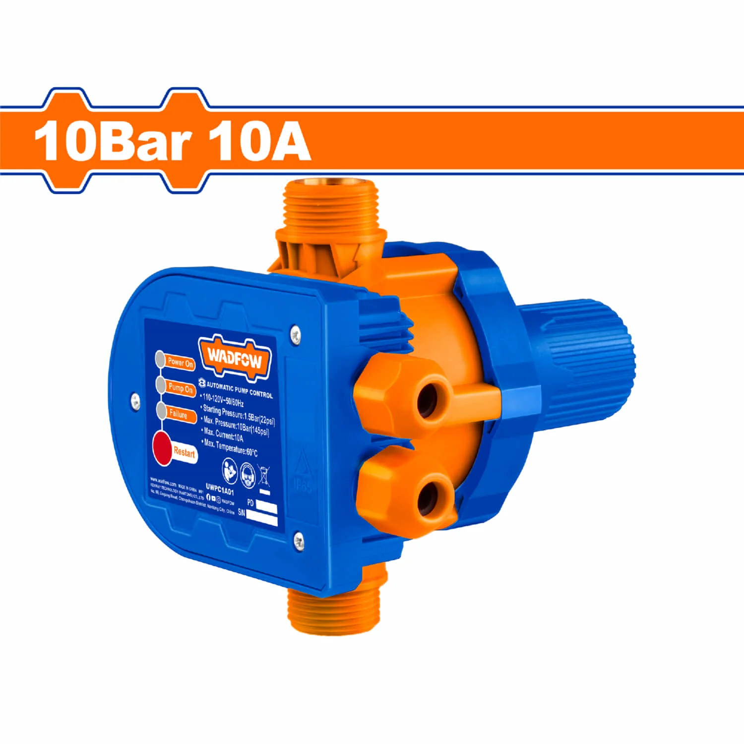 Control Automático Para Bomba De Agua Periférica 10Bar 10A IP65 110-120V 50/60Hz Controlador De Bomba.