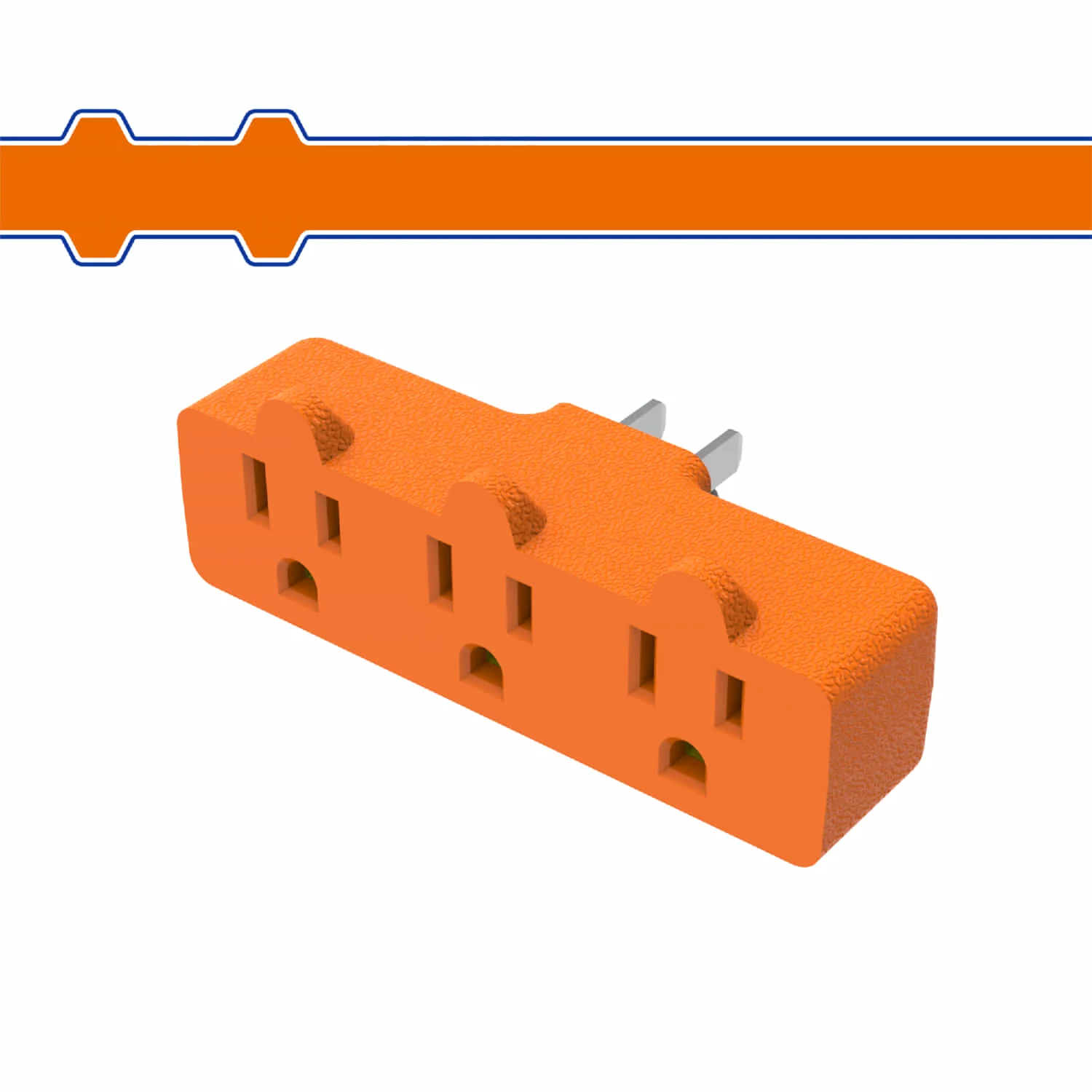 Convertidor 3 Tomas De Corriente Con Conexión A Tierra AC15A 110V 60Hz 1875W Adaptador.