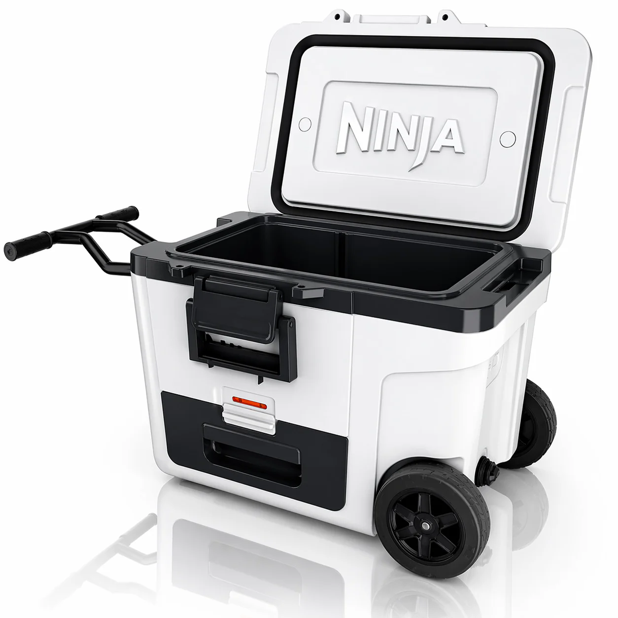 Cooler Ninja Frostvault De 45QT Con Ruedas. Hielera Térmica Con Dry Zone, Gaveta Inferior Y Alta Conservación De Frío. Color Blanco. - Image 4