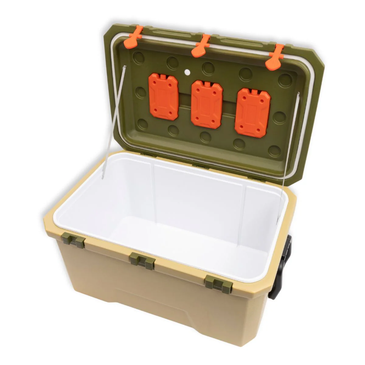 Cooler Portátil 153 QT (145L) (88X57x48cm) Con Drenaje Inferior. Hielera De Alta Capacidad Con Tapa Sellada, Porta Vasos Y Asa De Transporte - Image 3
