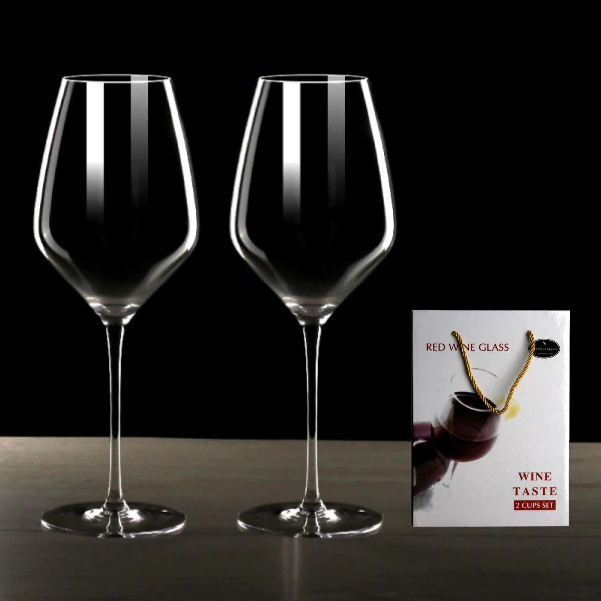 Copas De Vino Tinto De Cristal 770 Ml. (Set De 2 Pzs) Elegantes Y Livianas.