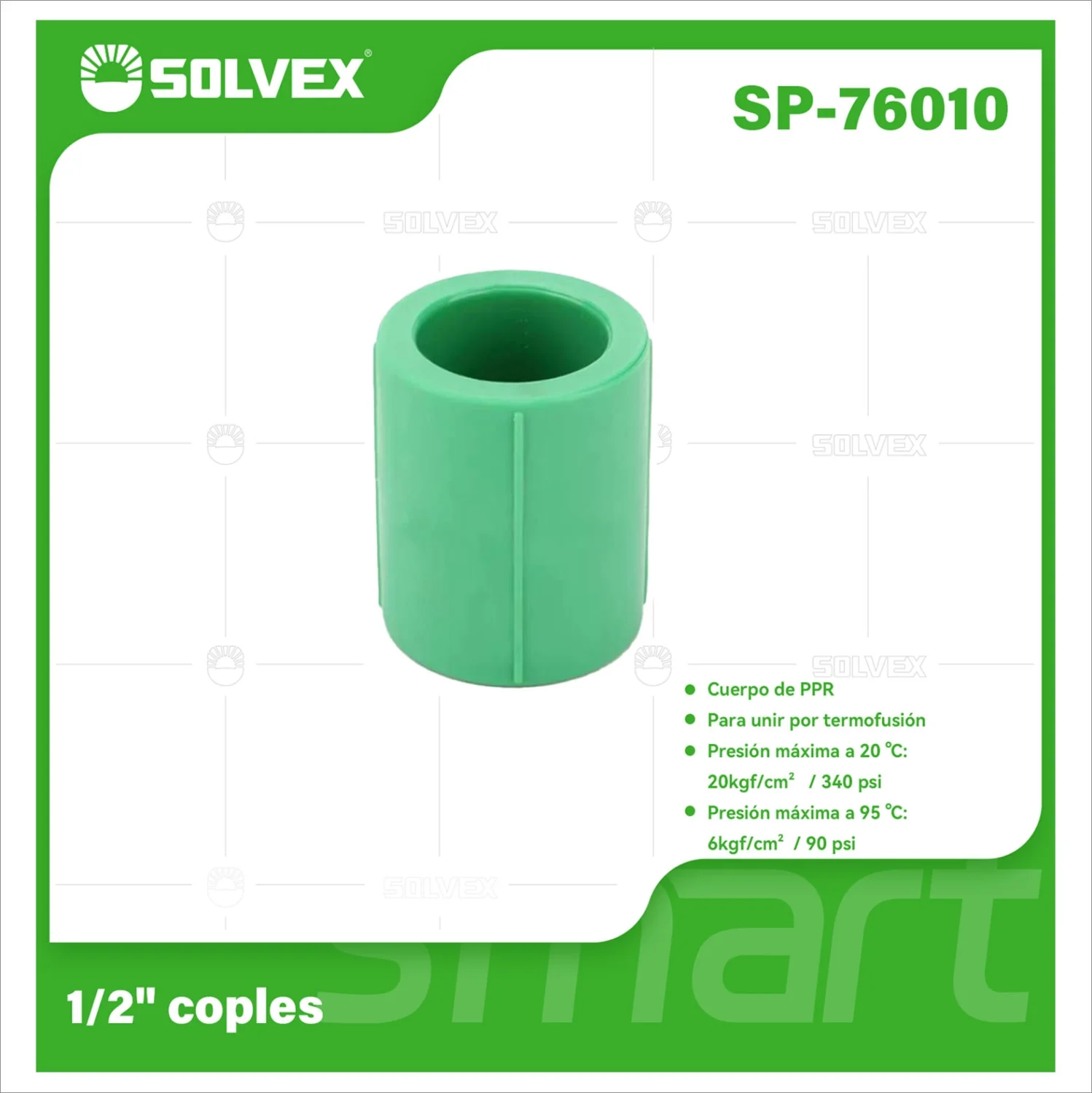 Coples De PPR. Uniones Rectas Para Tuberías Termofusión Agua Fría Y Caliente. Couplings. - Image 2