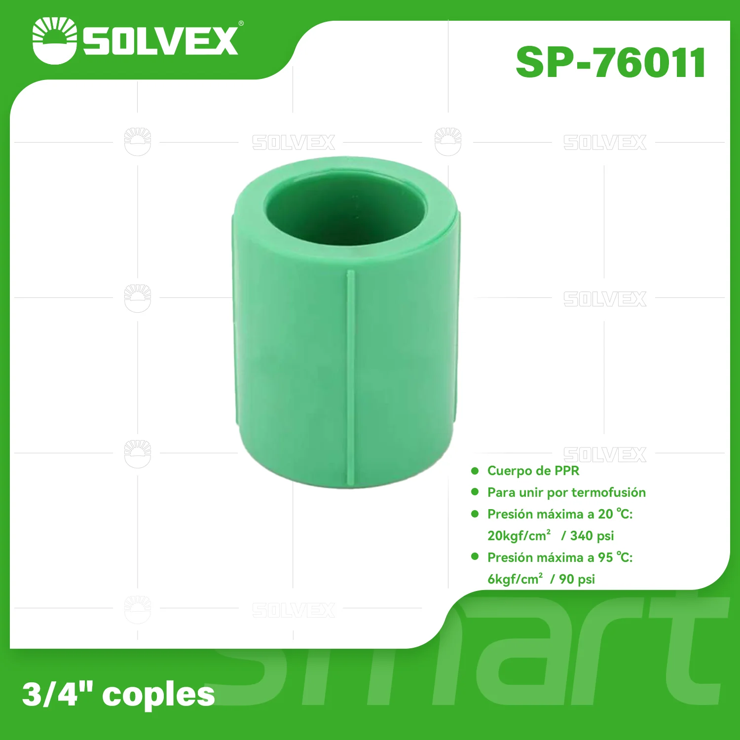 Coples De PPR. Uniones Rectas Para Tuberías Termofusión Agua Fría Y Caliente. Couplings. - Image 3