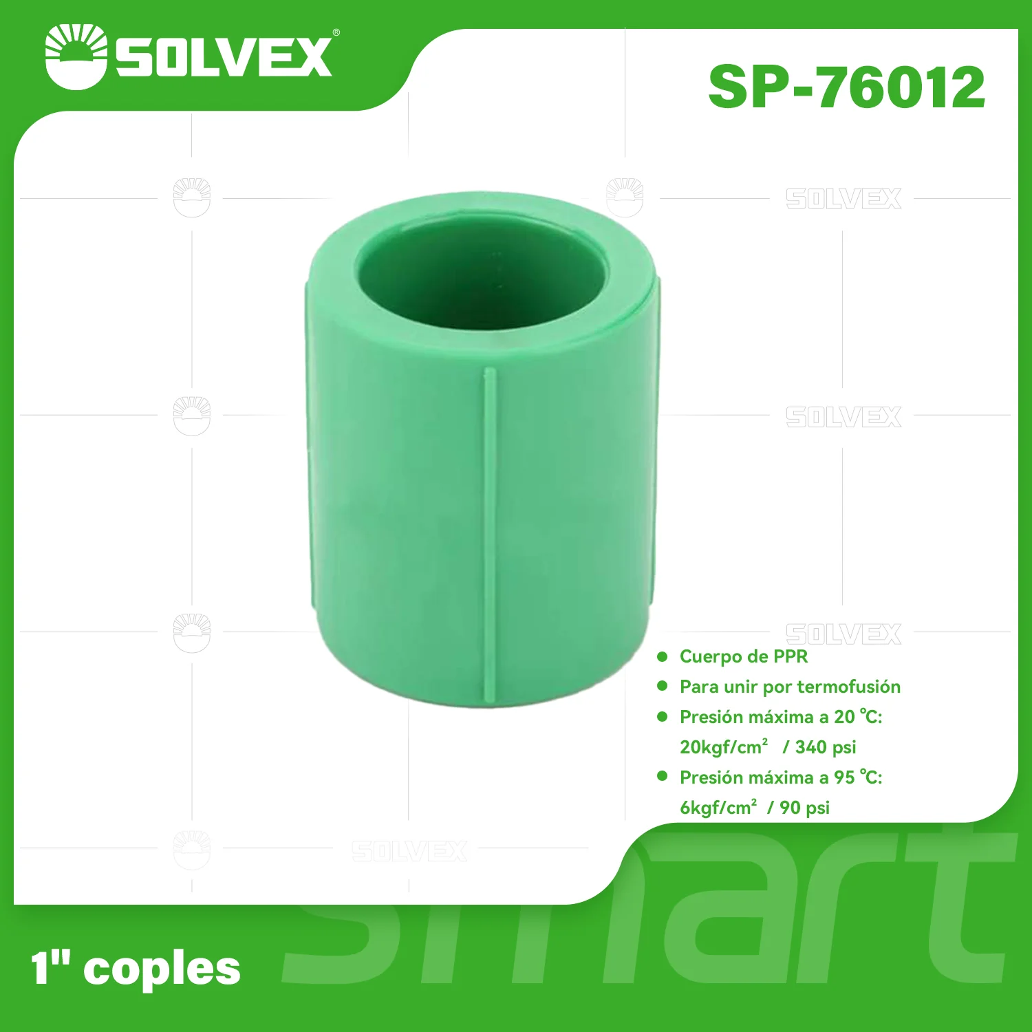 Coples De PPR. Uniones Rectas Para Tuberías Termofusión Agua Fría Y Caliente. Couplings. - Image 4