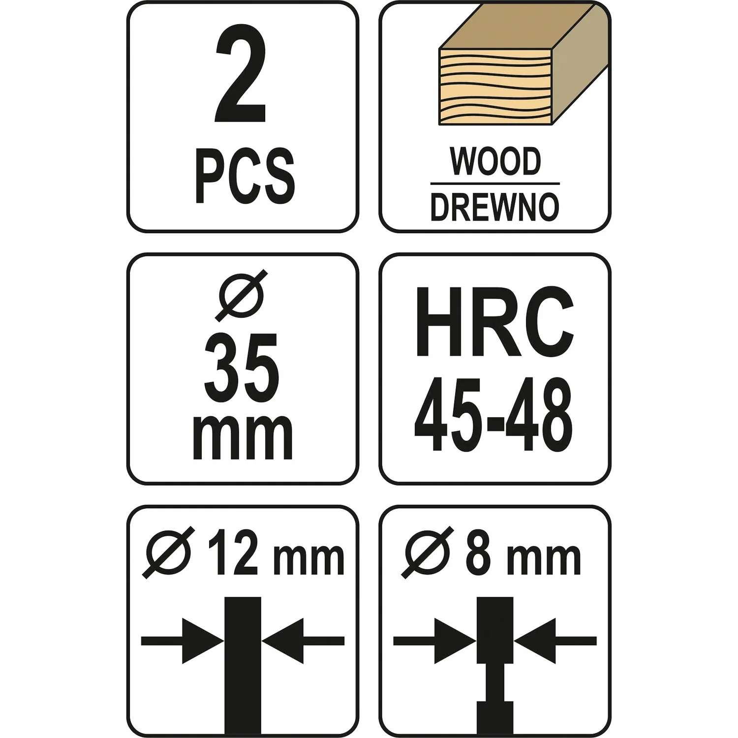 Cortador De Tapones De Madera Y Broca Forstner De 35Mm ( Kit De 2 Pzas) - Image 5
