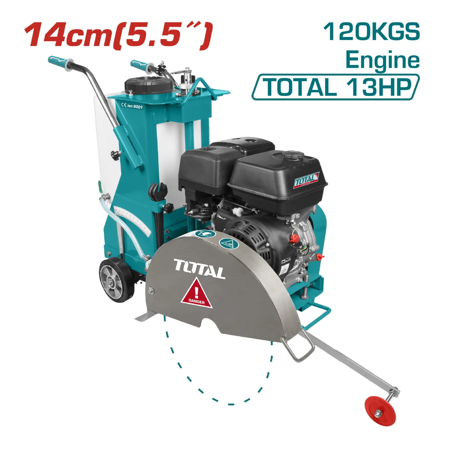 Cortadora De Pavimento De Empuje Manual, Motor De Gasolina 9.6Kw (13HP) - Image 2