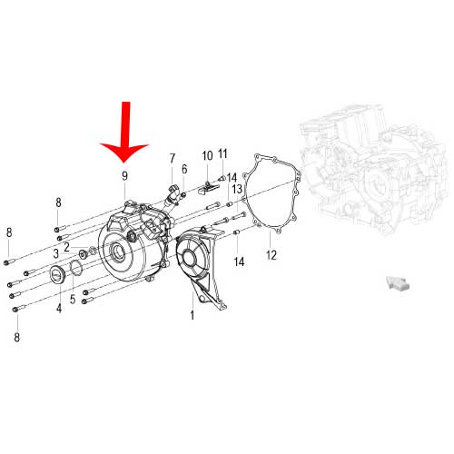 Covertor Izquierdo Benelli (302S / TRK502X)