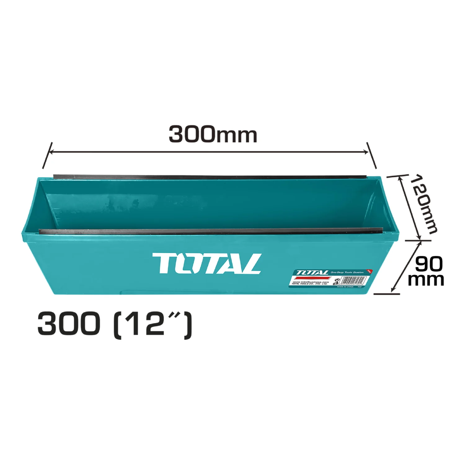 Cubeta De Plastico Rectangular Para Drywall De 305 X 120 X 90 Mm. Con Limpiadores Laterales De Acero - Image 2