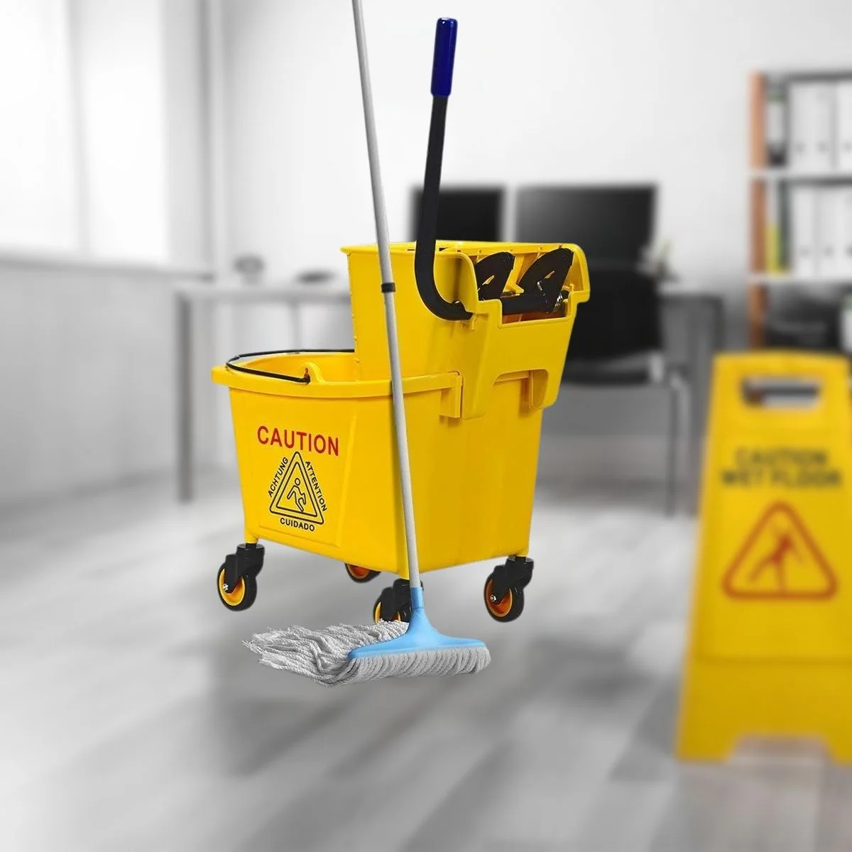 Cubo Exprimidor De Trapeador De 24L. Carro Escurridor Para Limpieza. - Image 4