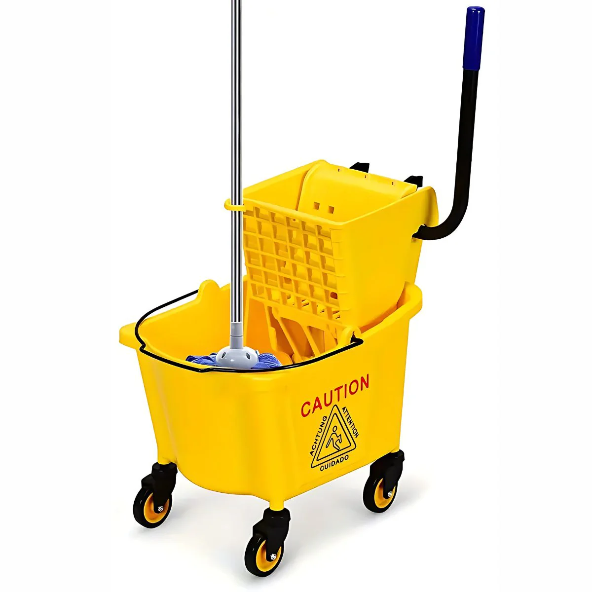 Cubo Exprimidor De Trapeador De 32L. Carro Escurridor Para Limpieza.