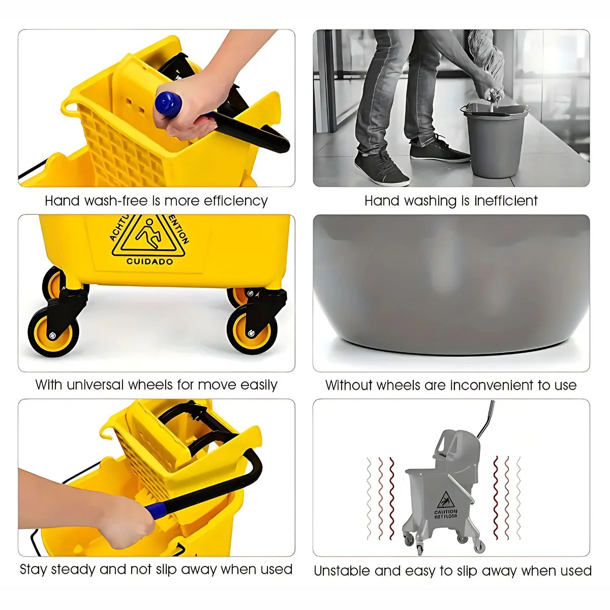 Cubo Exprimidor De Trapeador De 32L. Carro Escurridor Para Limpieza. - Image 3