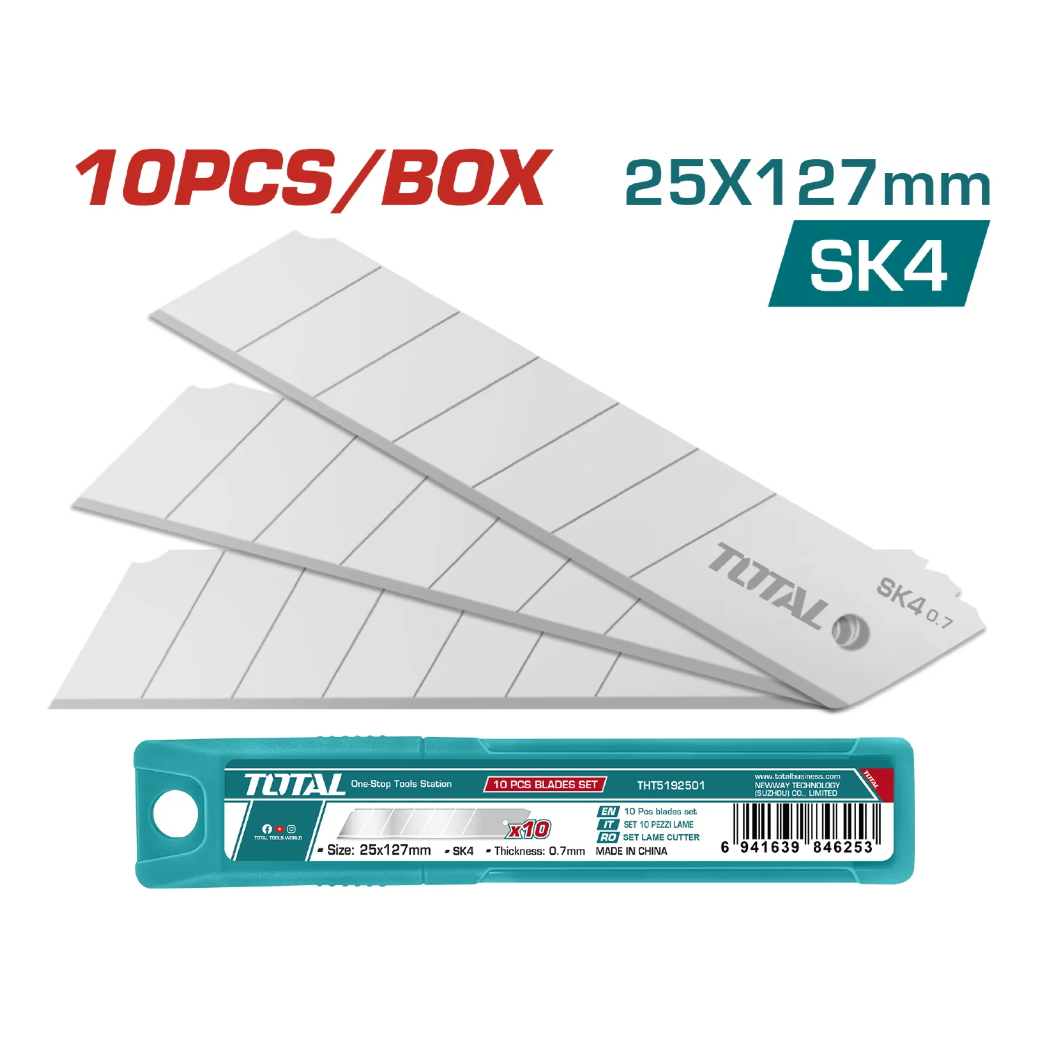 Cuchillas De Repuestos Exacto 10Pzas 25*127MM SK4 - Image 2